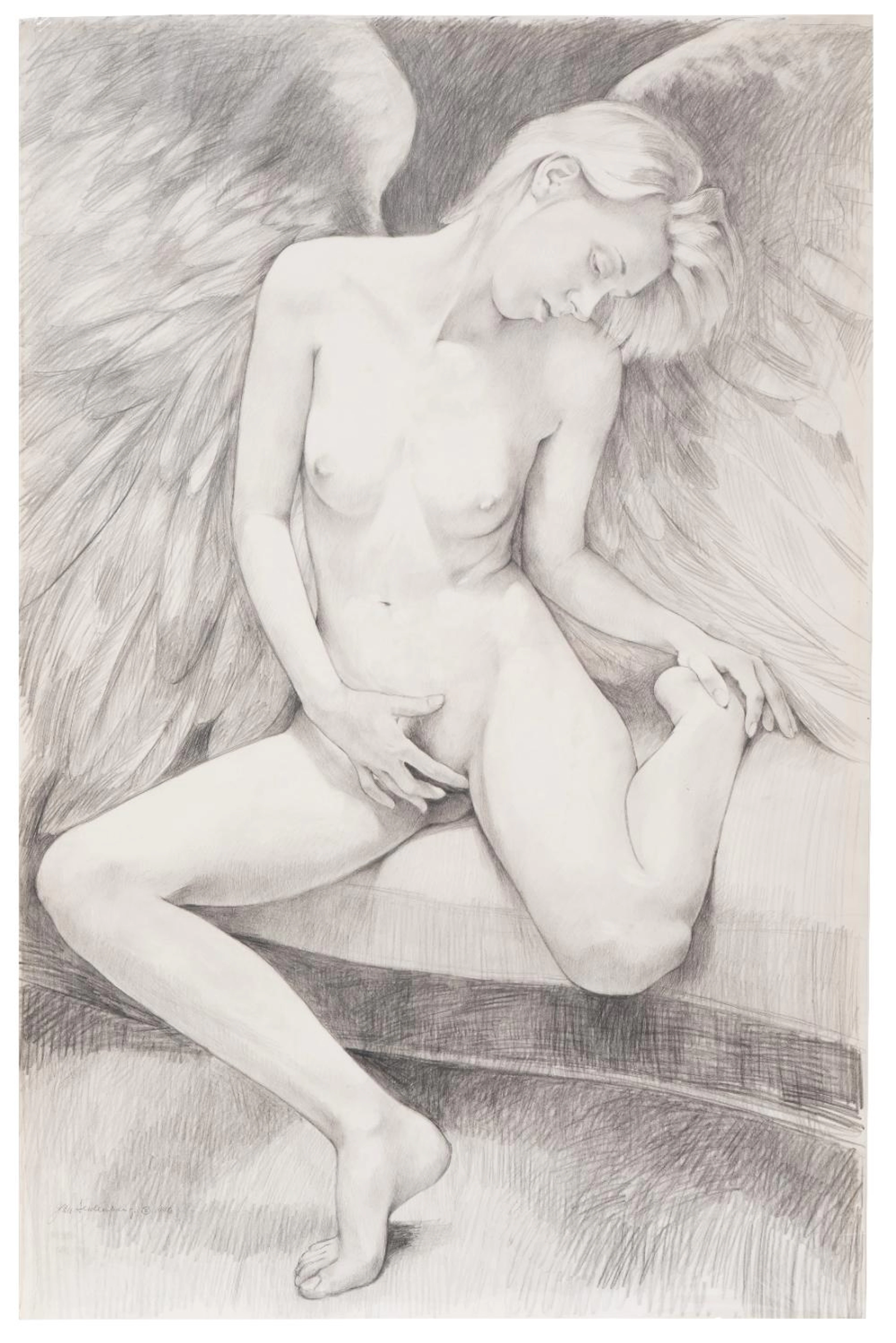 Jean Seidenberg, Angel, 1996, graphite on paper