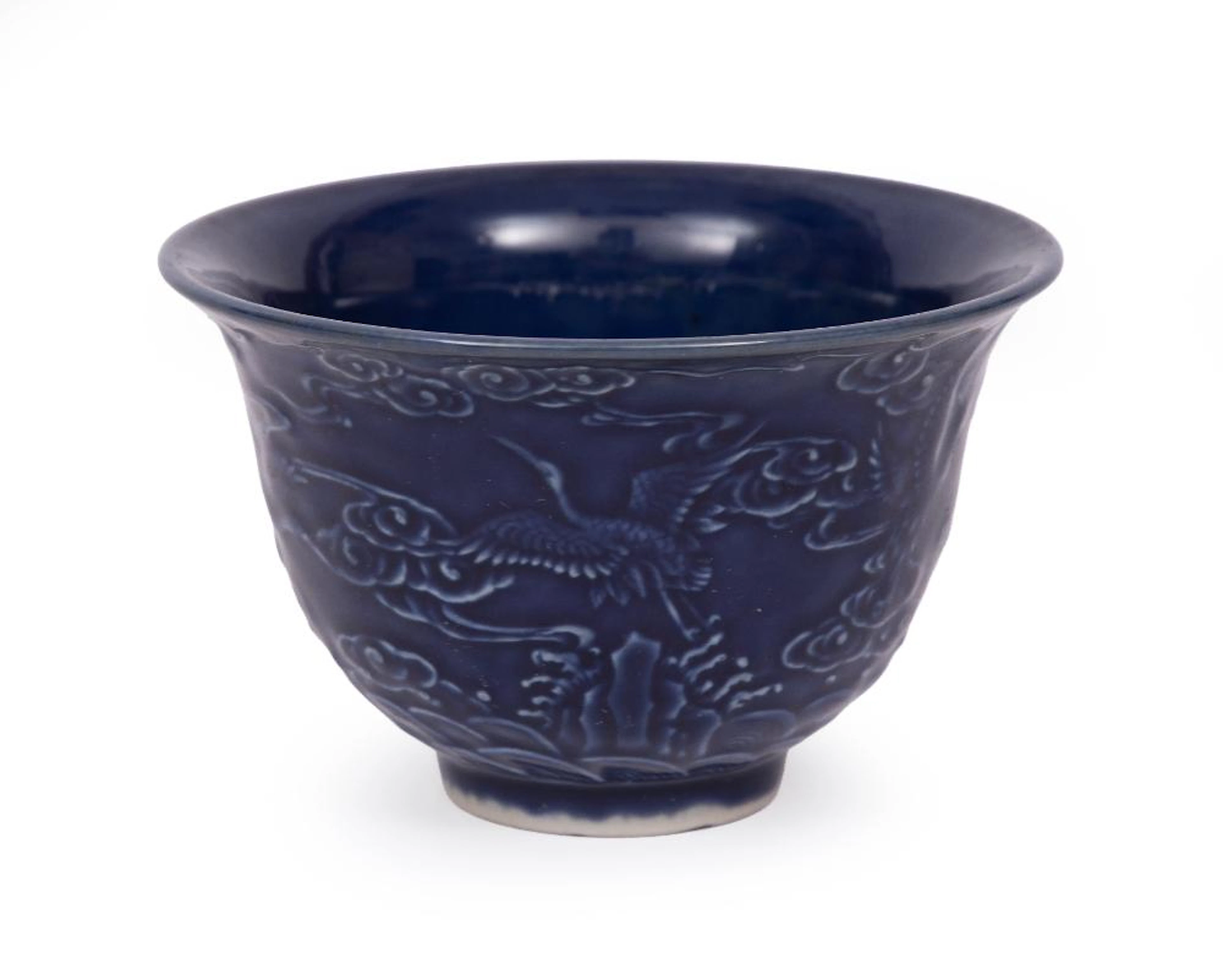 Chinese Blue Glazed Porcelain Cup