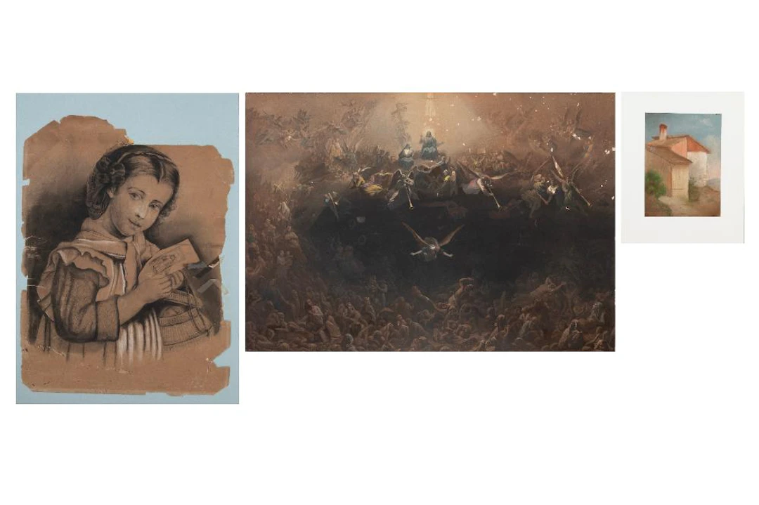 Group of Three Pastels