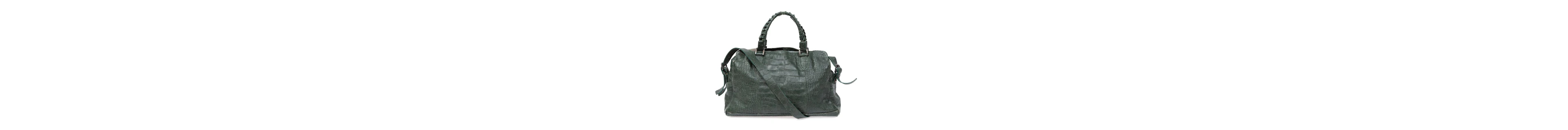 Vintage Italian Green Crocodile Handbag