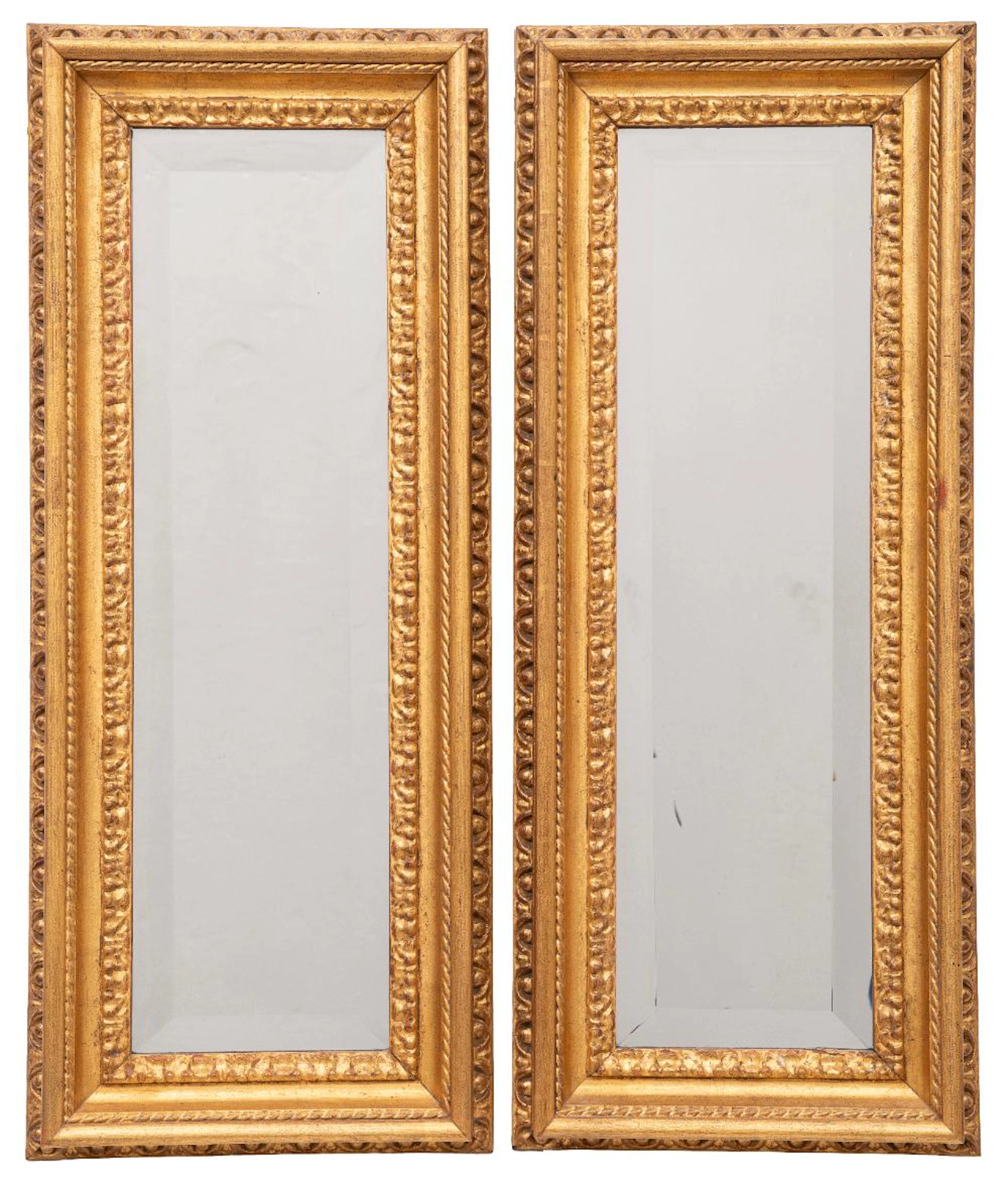Pair of Diminutive Giltwood Mirrors