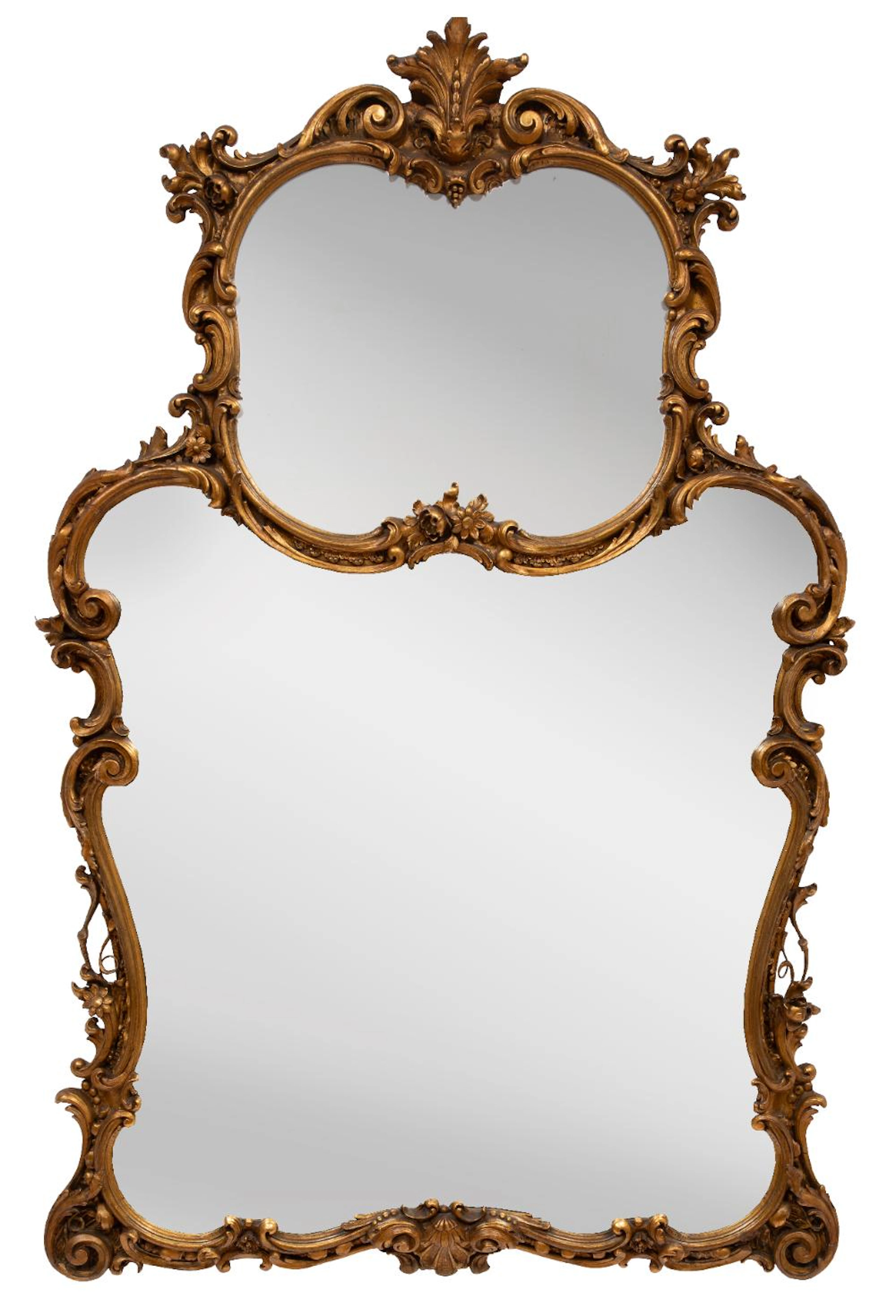 Rococo-Style Giltwood Mirror