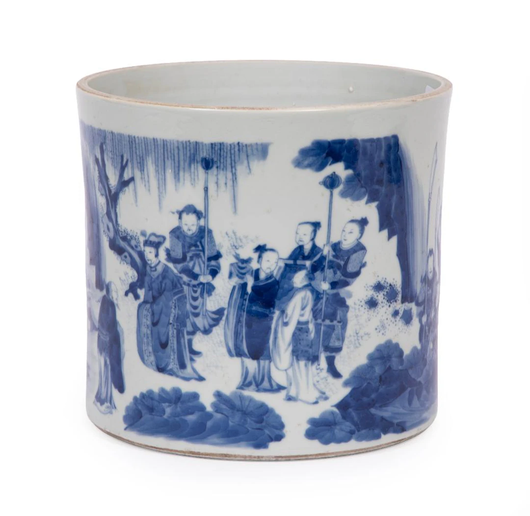 Chinese Blue and White Porcelain Brush Pot