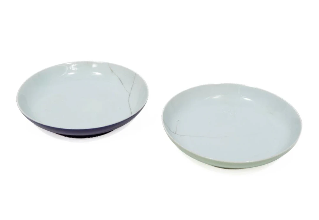 Two Chinese Monochrome Porcelain Dishes