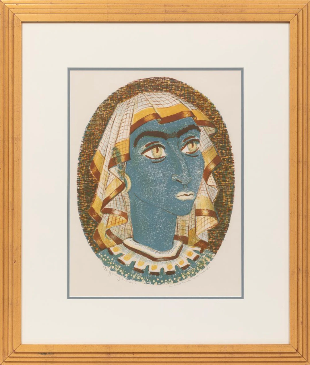 Caroline Wogan Durieux, Young Sarai, 1962, color lithograph