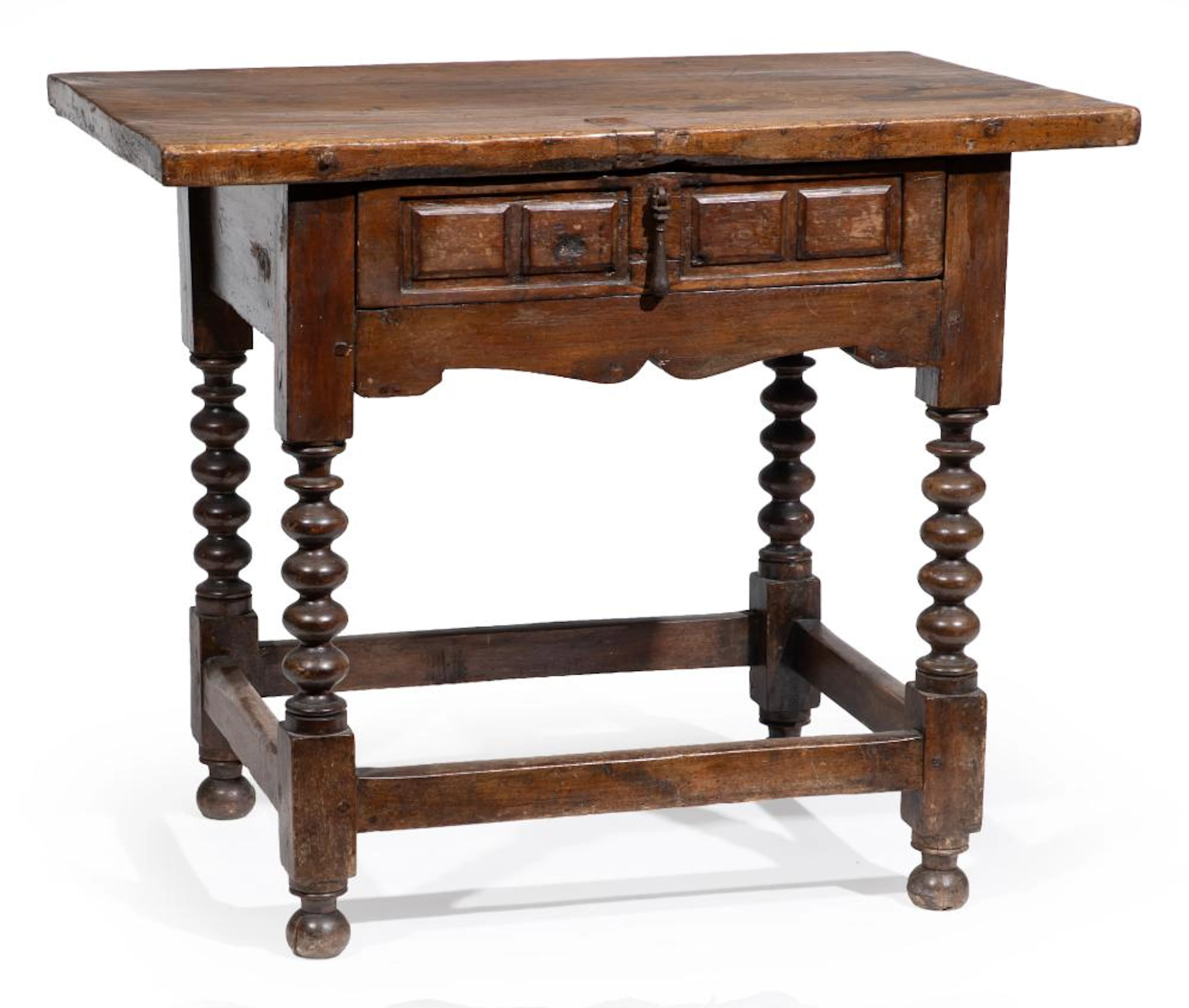 French Provincial Carved Walnut Side Table