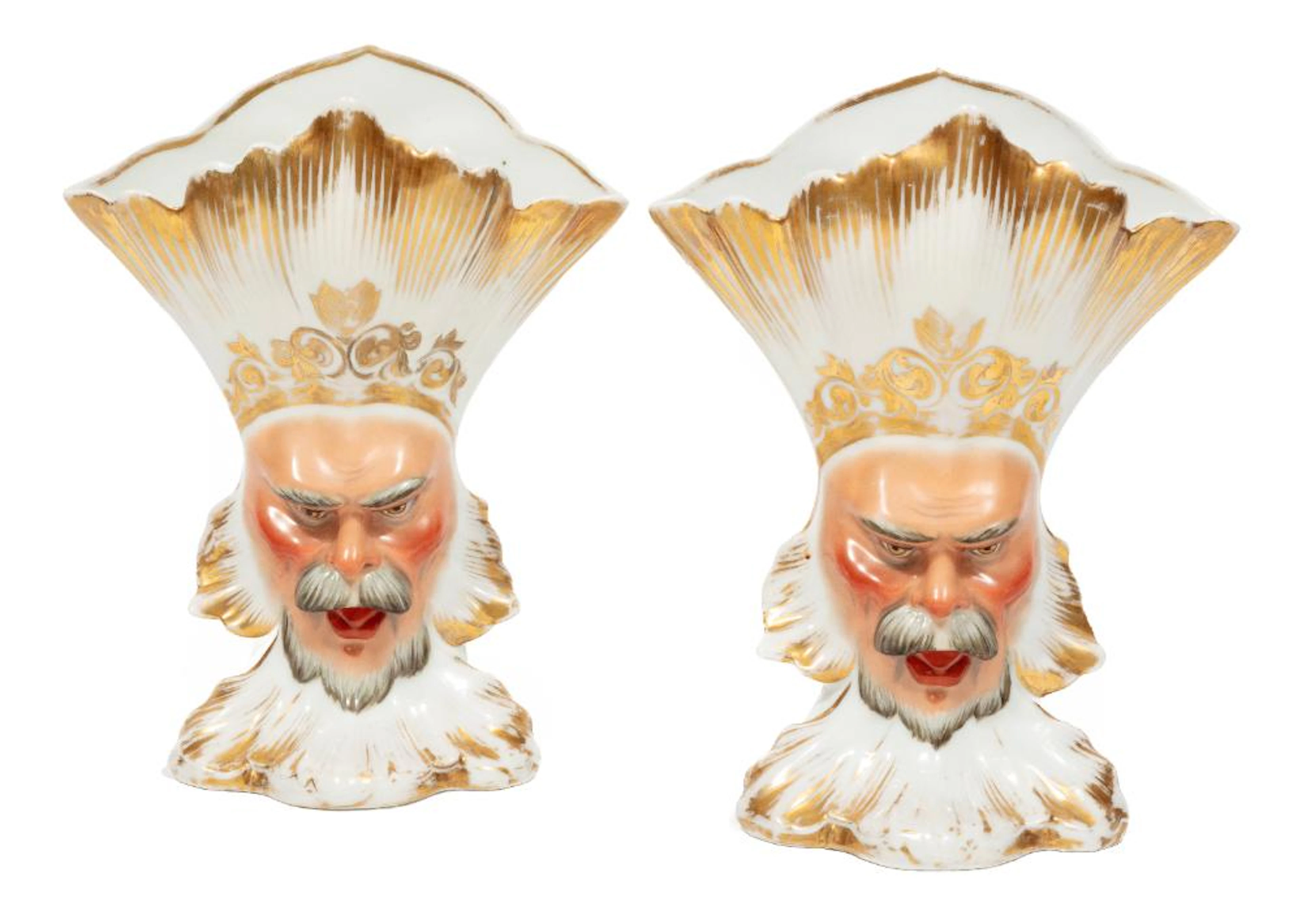 Pair of Paris Porcelain Figural Vases