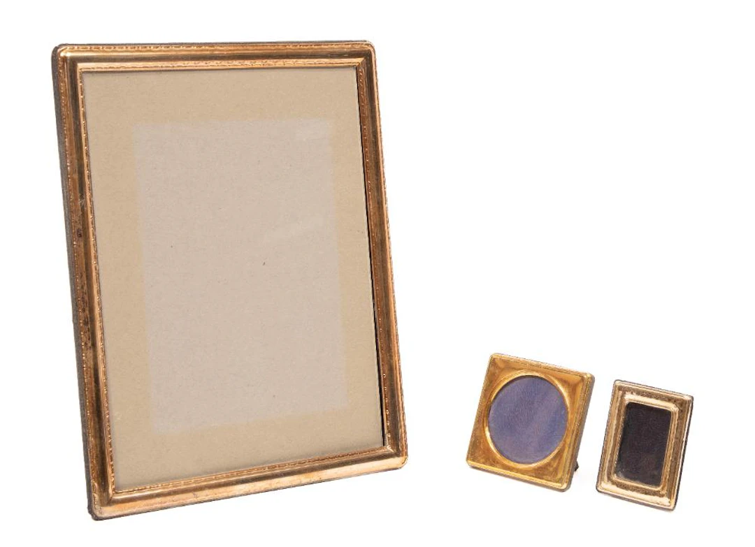 Three Continental Silver Picture Frames