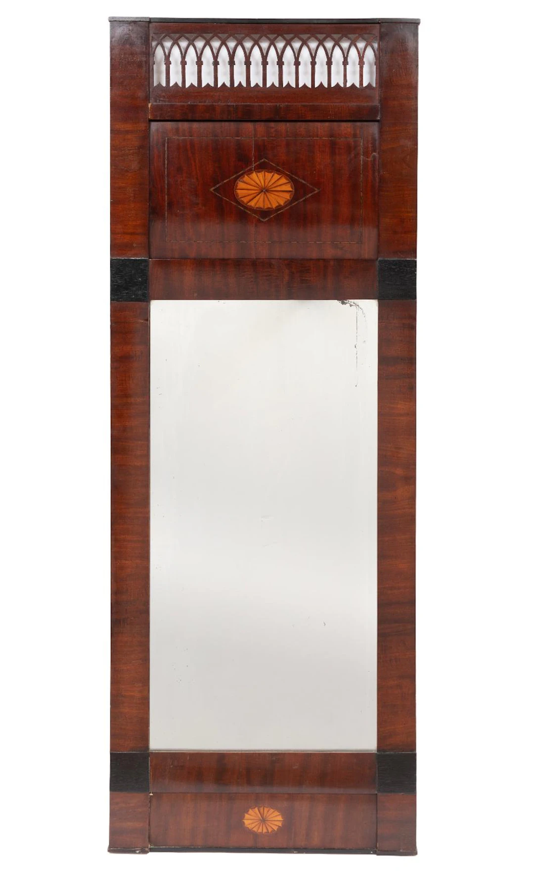 Antique English Mahogany Mirror