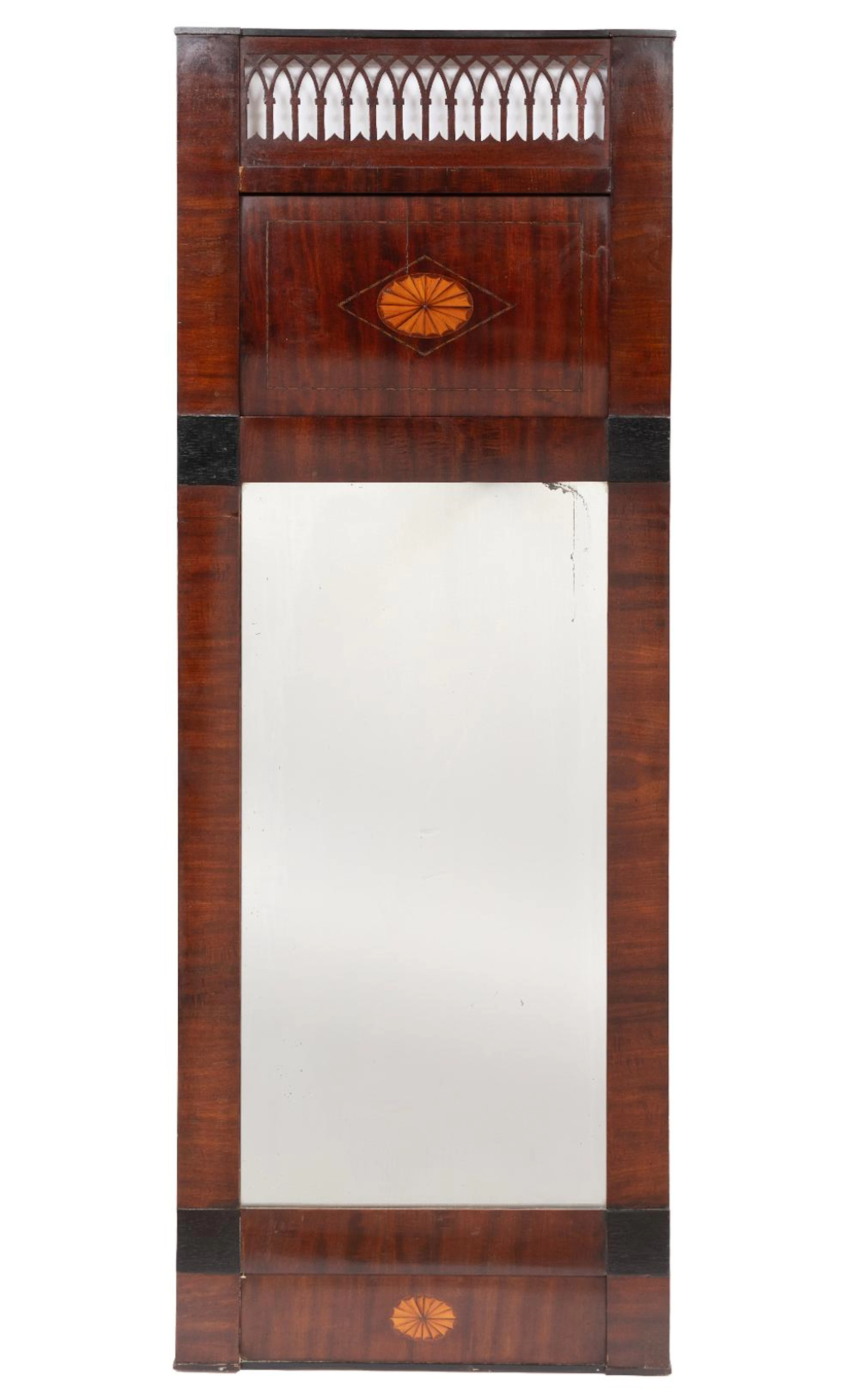 Antique English Mahogany Mirror
