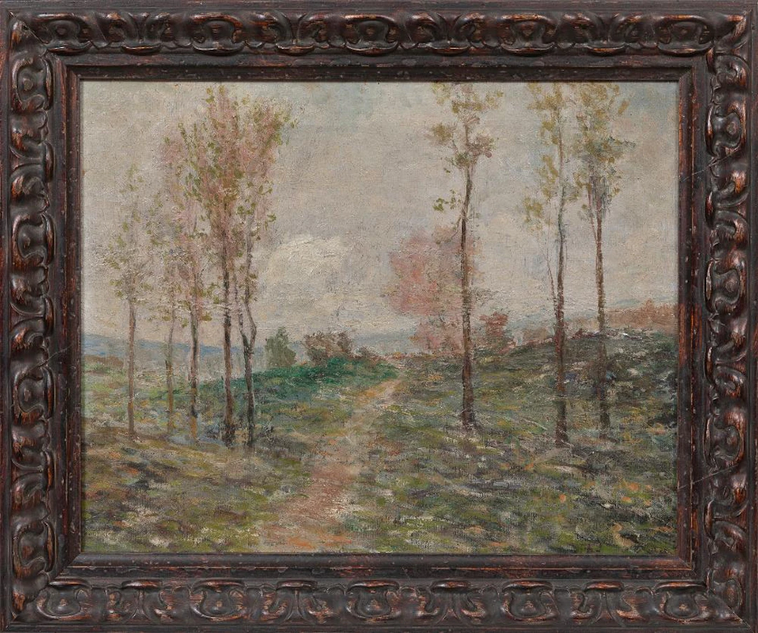 American School, 20th c., Winding Path, oil on canvas