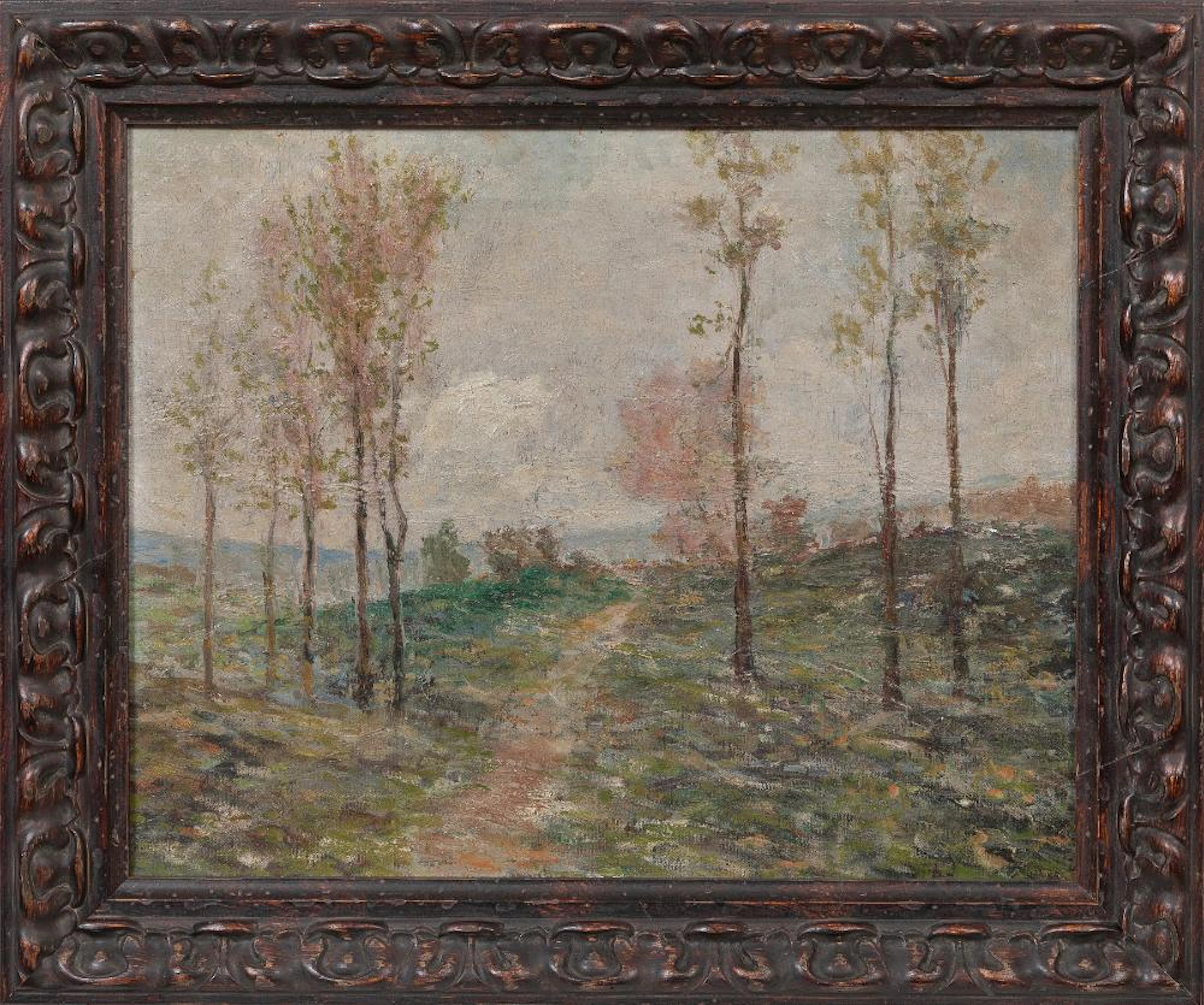 American School, 20th c., Winding Path, oil on canvas