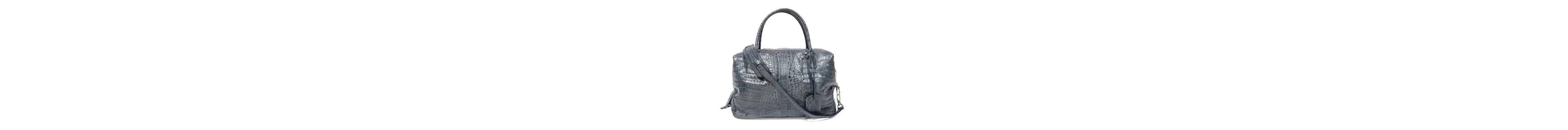 Vintage Italian Blue Crocodile Handbag