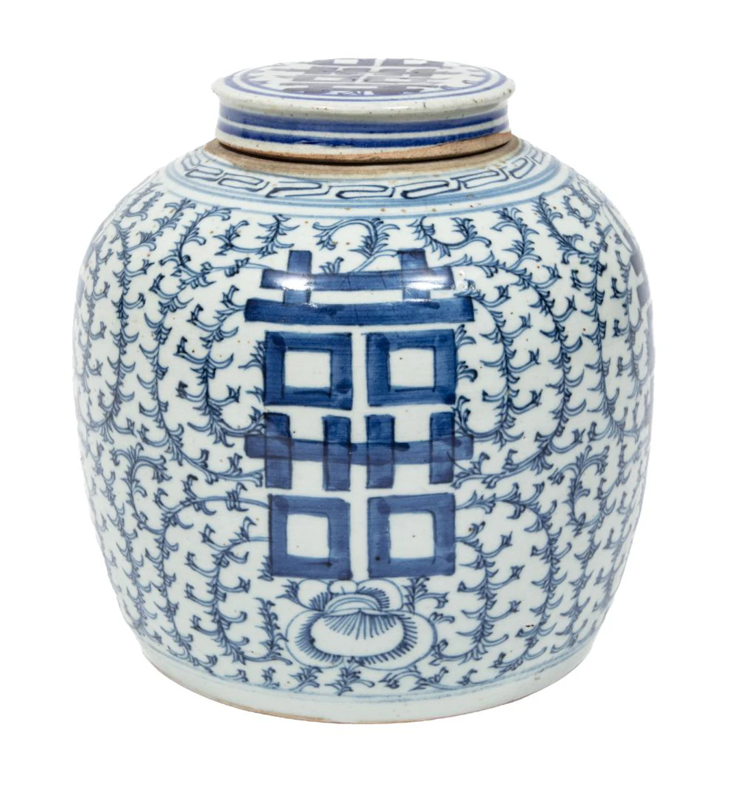 Chinese Blue and White Porcelain Covered "Ginger" Jar