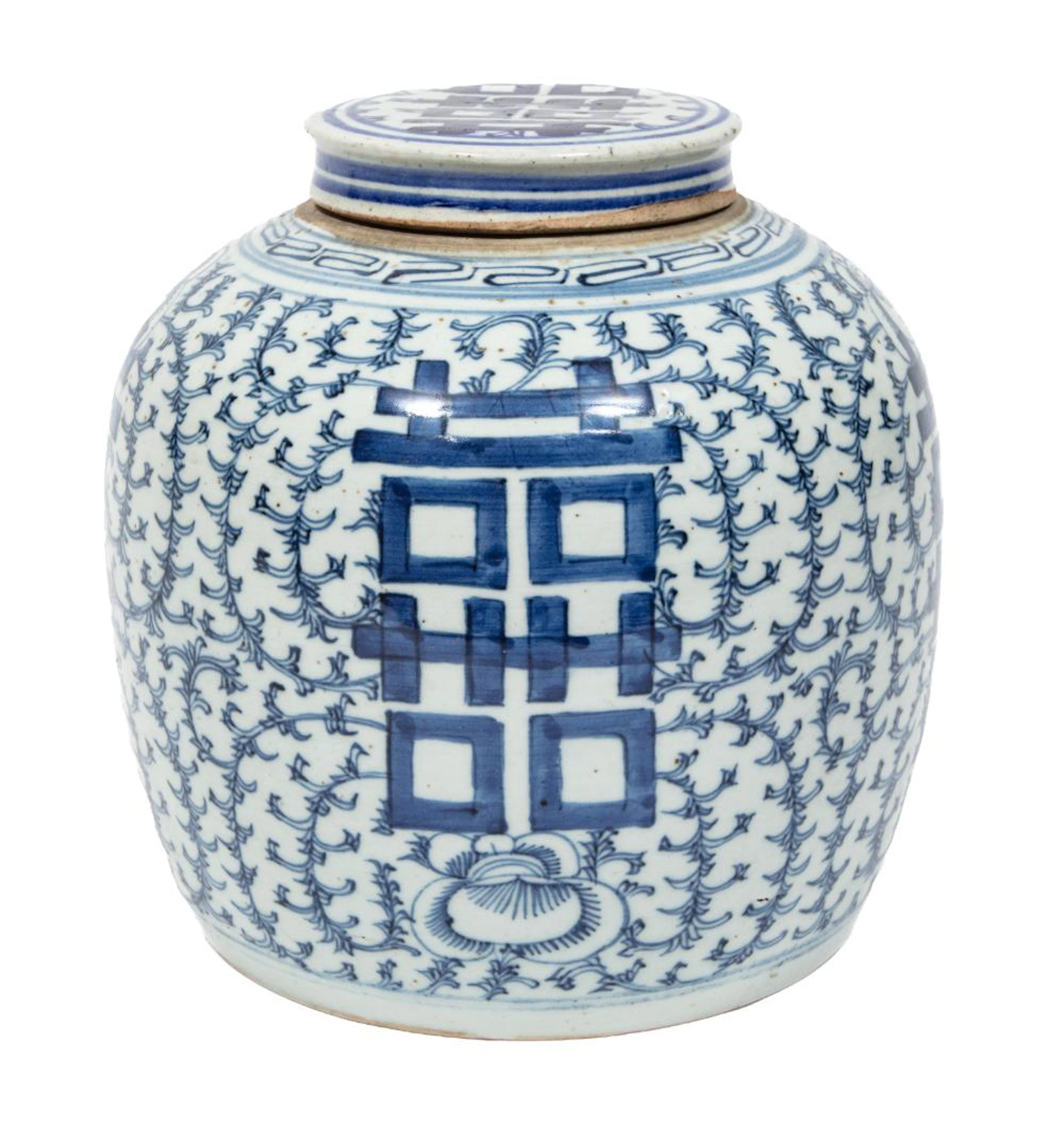 Chinese Blue and White Porcelain Covered "Ginger" Jar