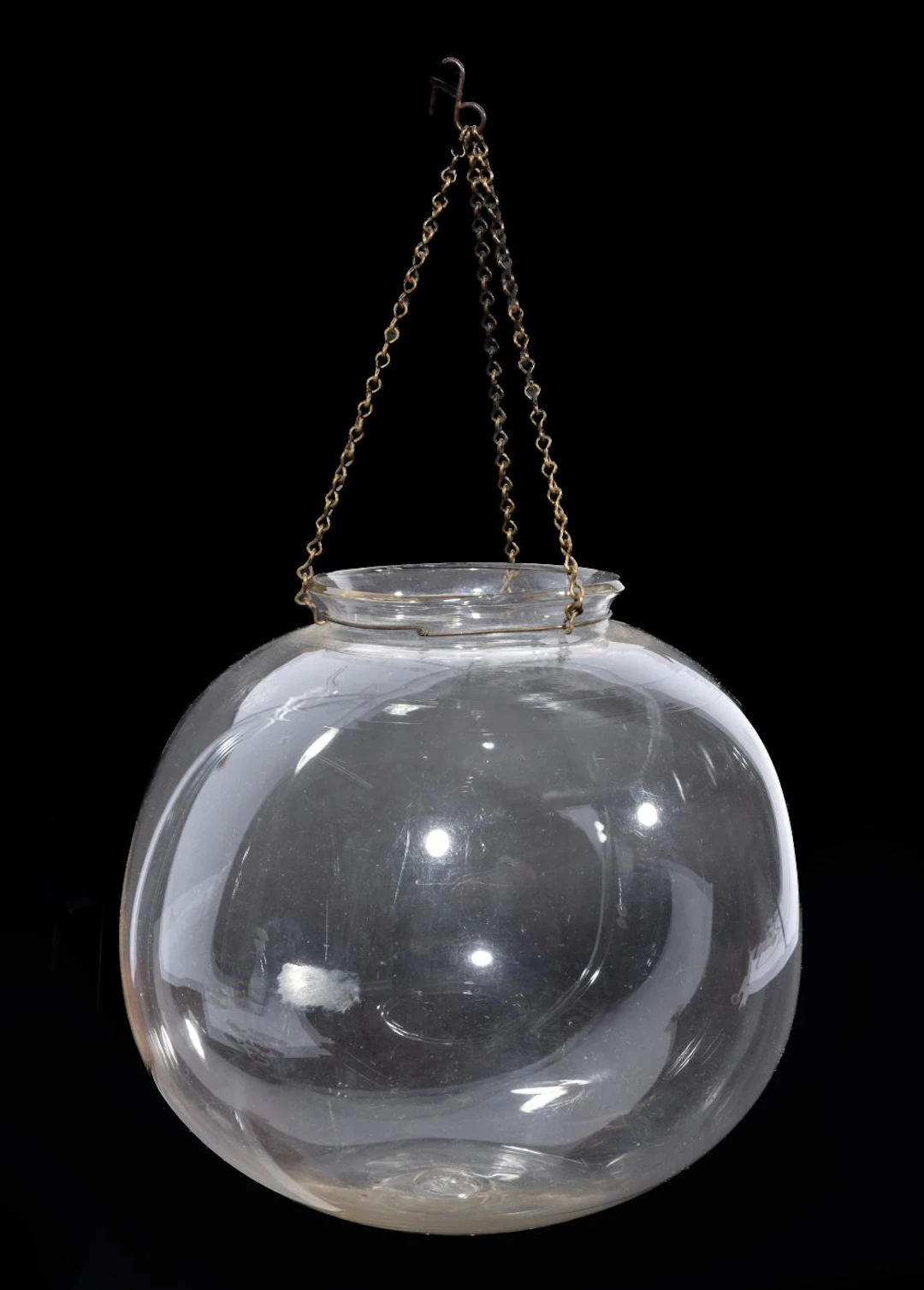 American Blown Clear Glass Hanging Lantern