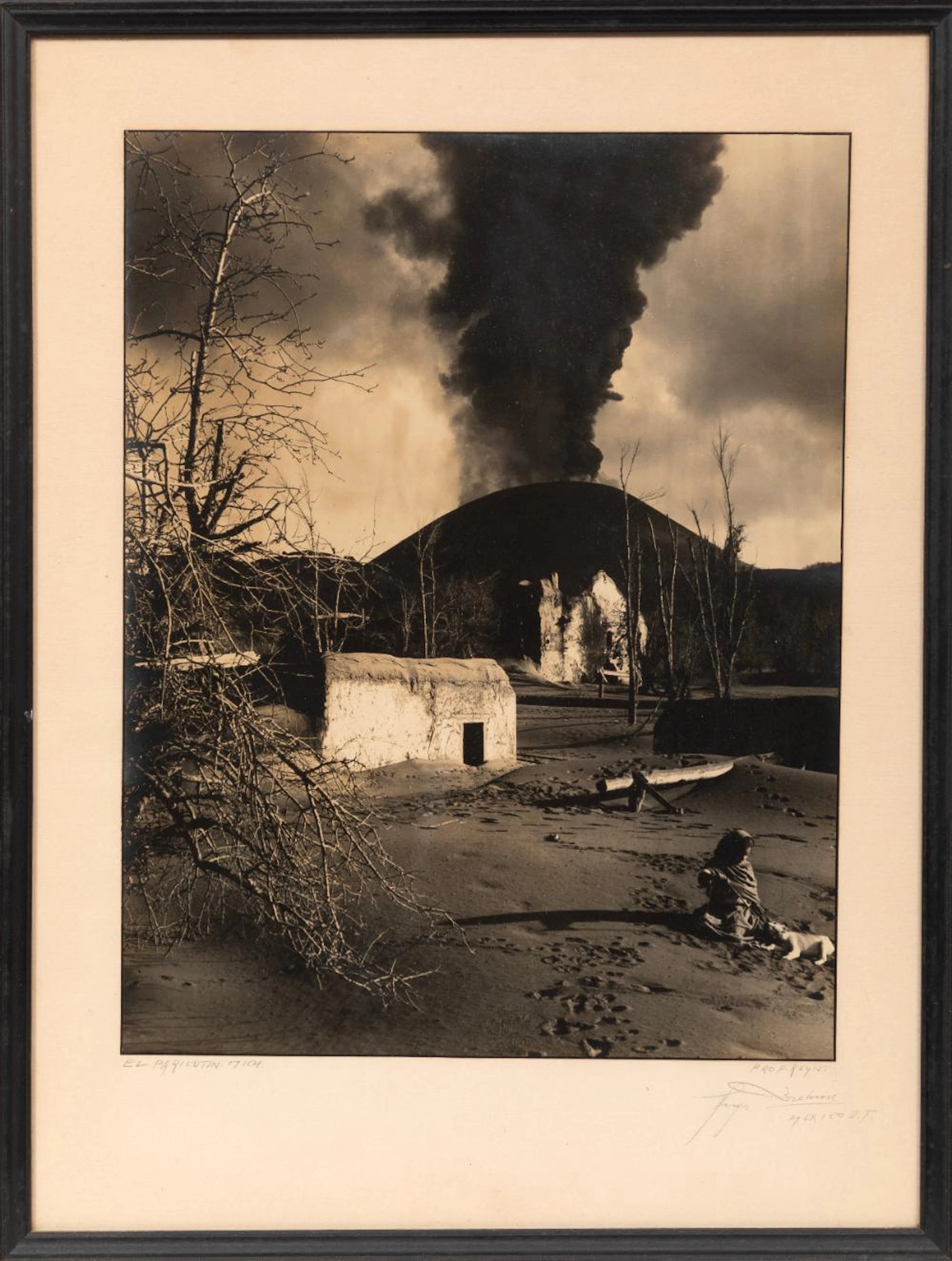 Hugo Brehme, El Paricutín, Michoacan, silver gelatin print laid on board