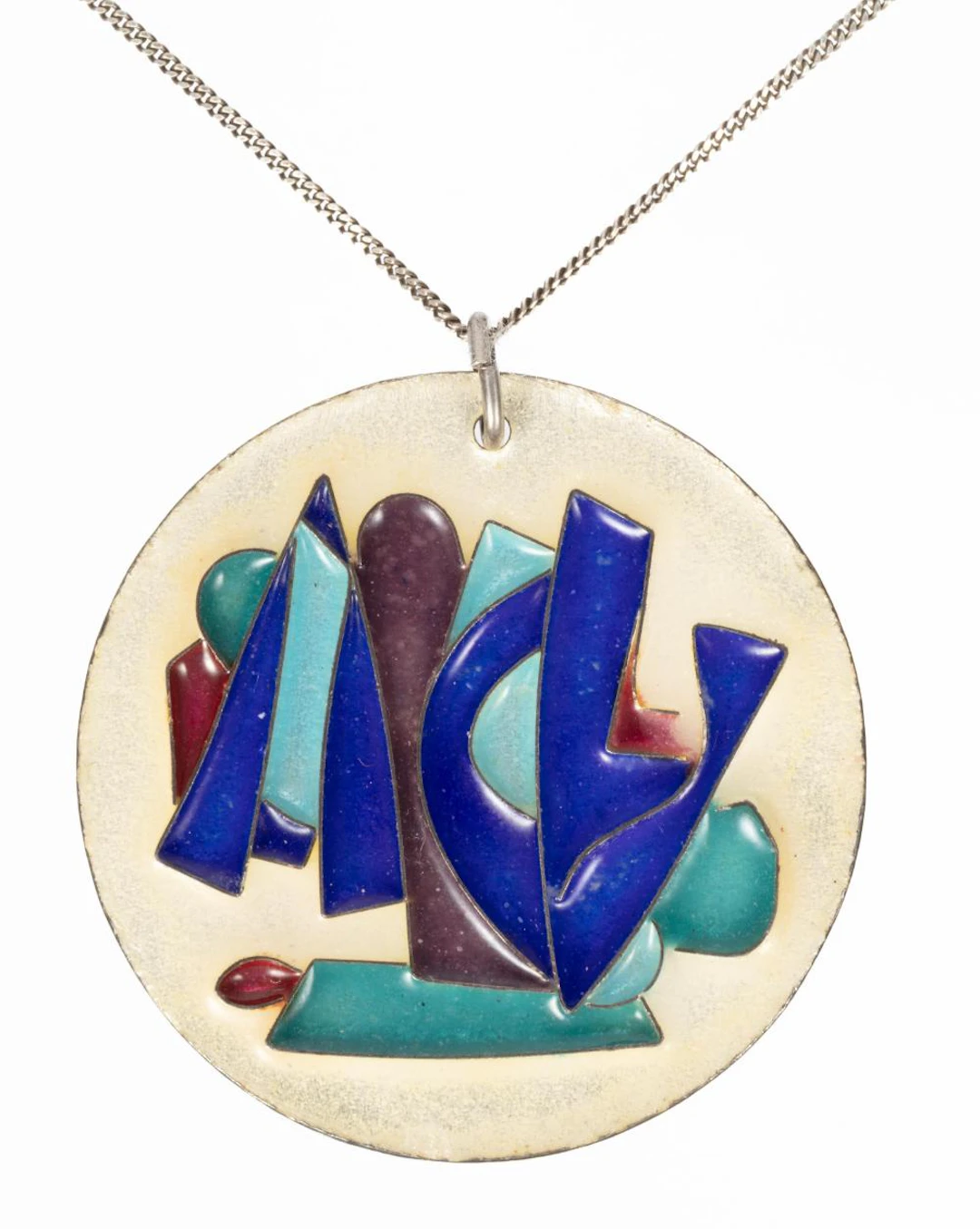 Lilyan Bachrach (1917-2015) Enamel Pendant