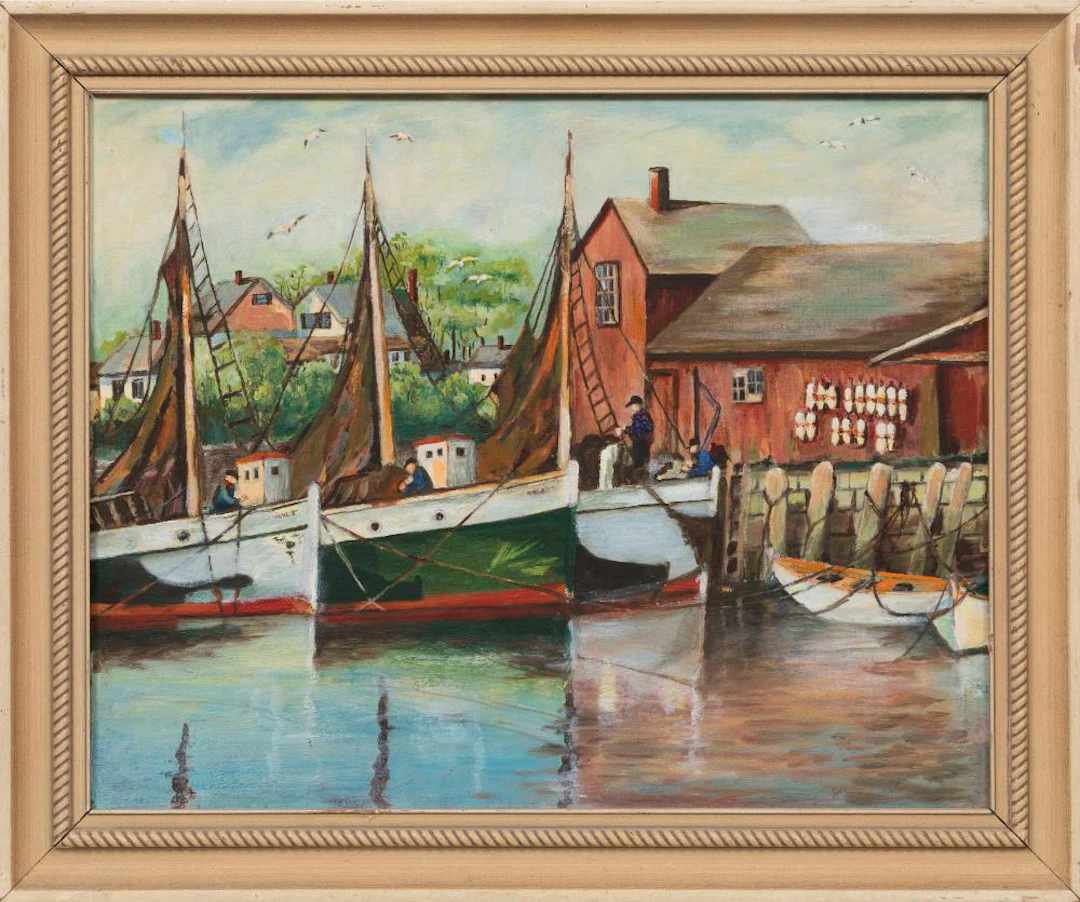 American School, 20th c., Fishing Shack in Rockport, Massachusetts