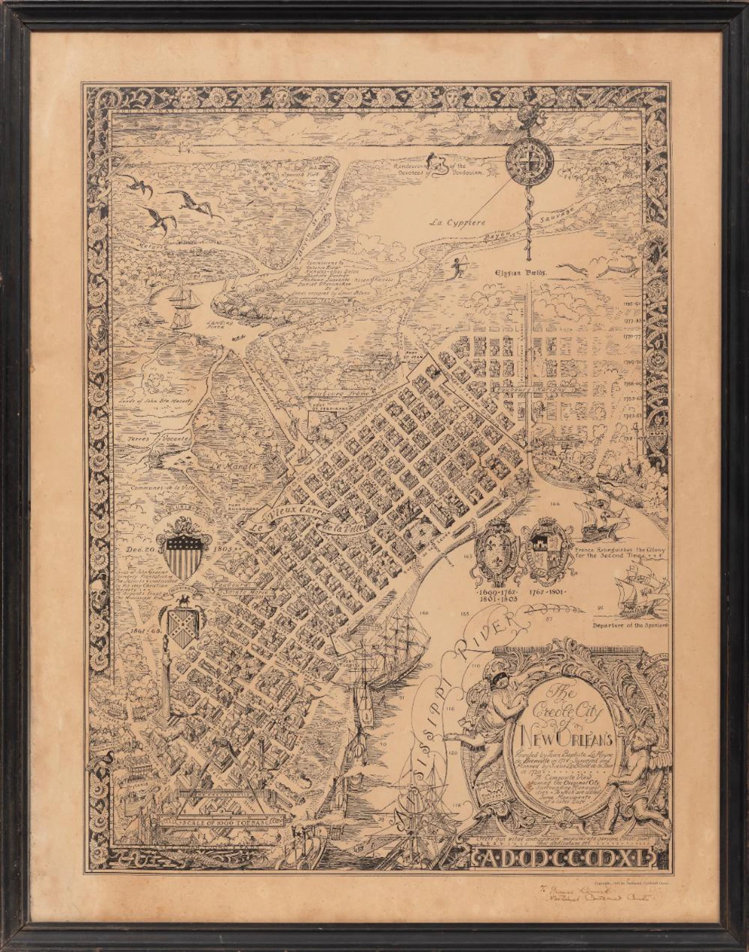 Creole City Map of New Orleans
