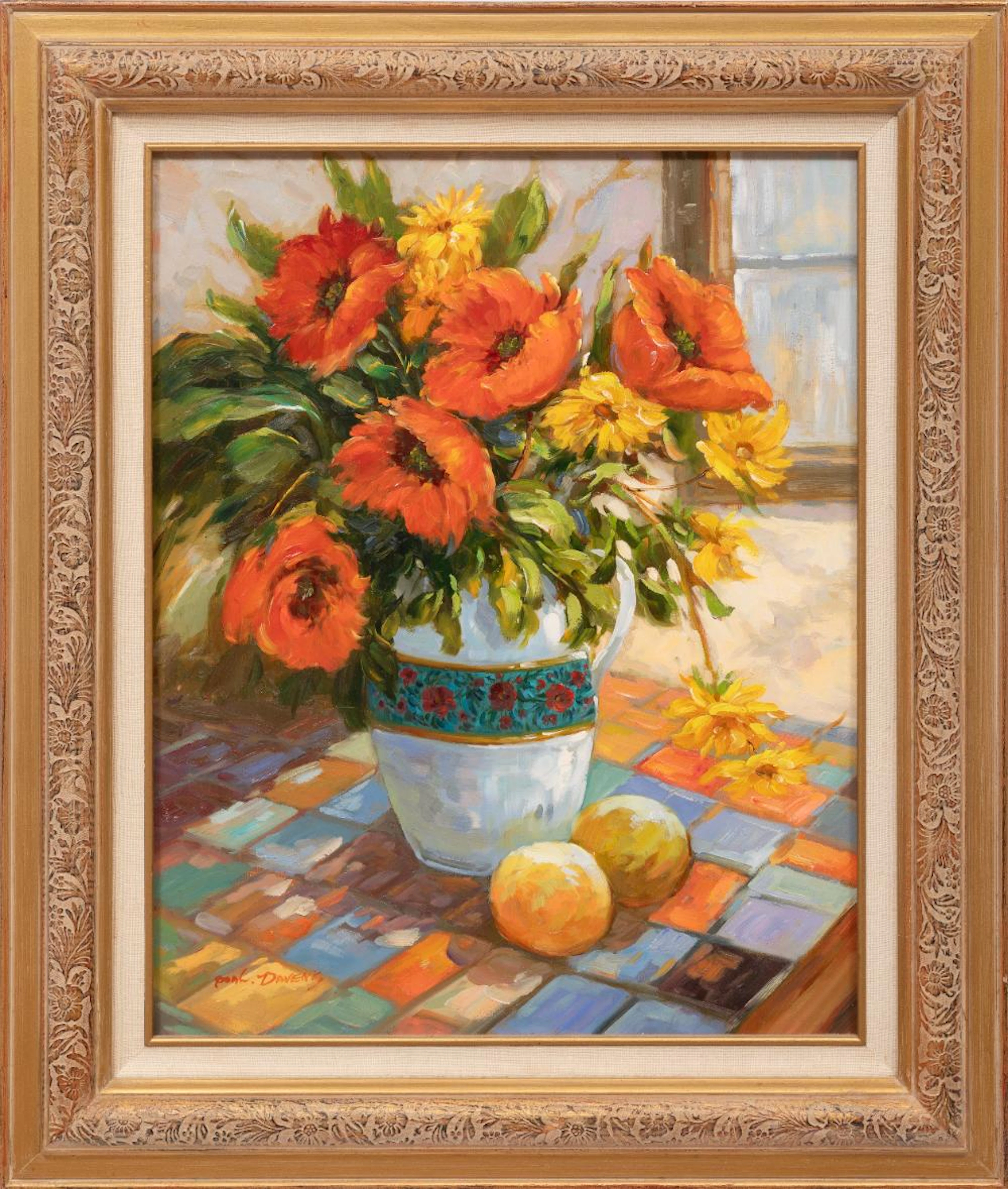 American School, 20th c., Still Life of Flowers, oil on canvas