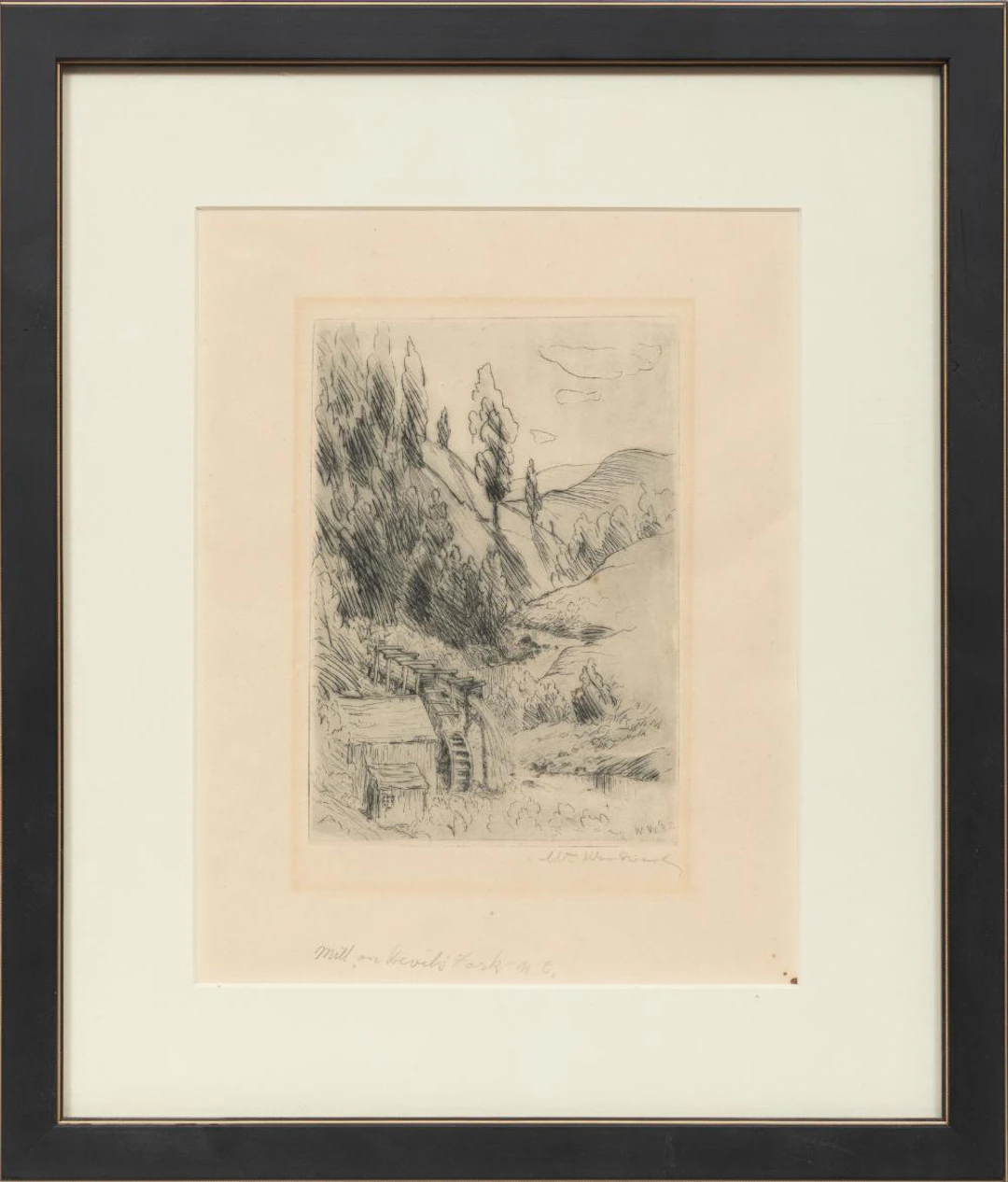 Two Etchings by William Woodward and Guy Livingston Woolley