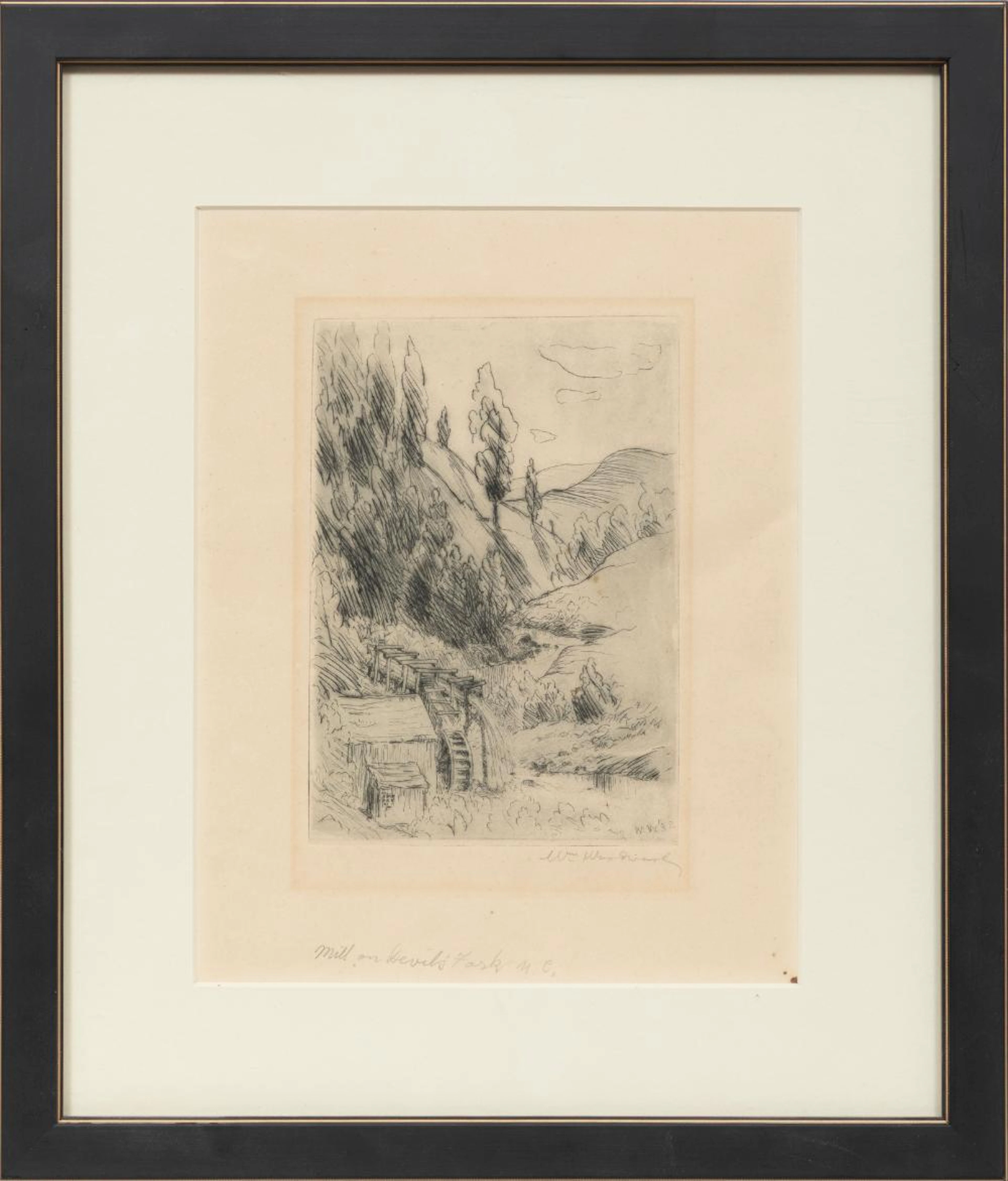 Two Etchings by William Woodward and Guy Livingston Woolley