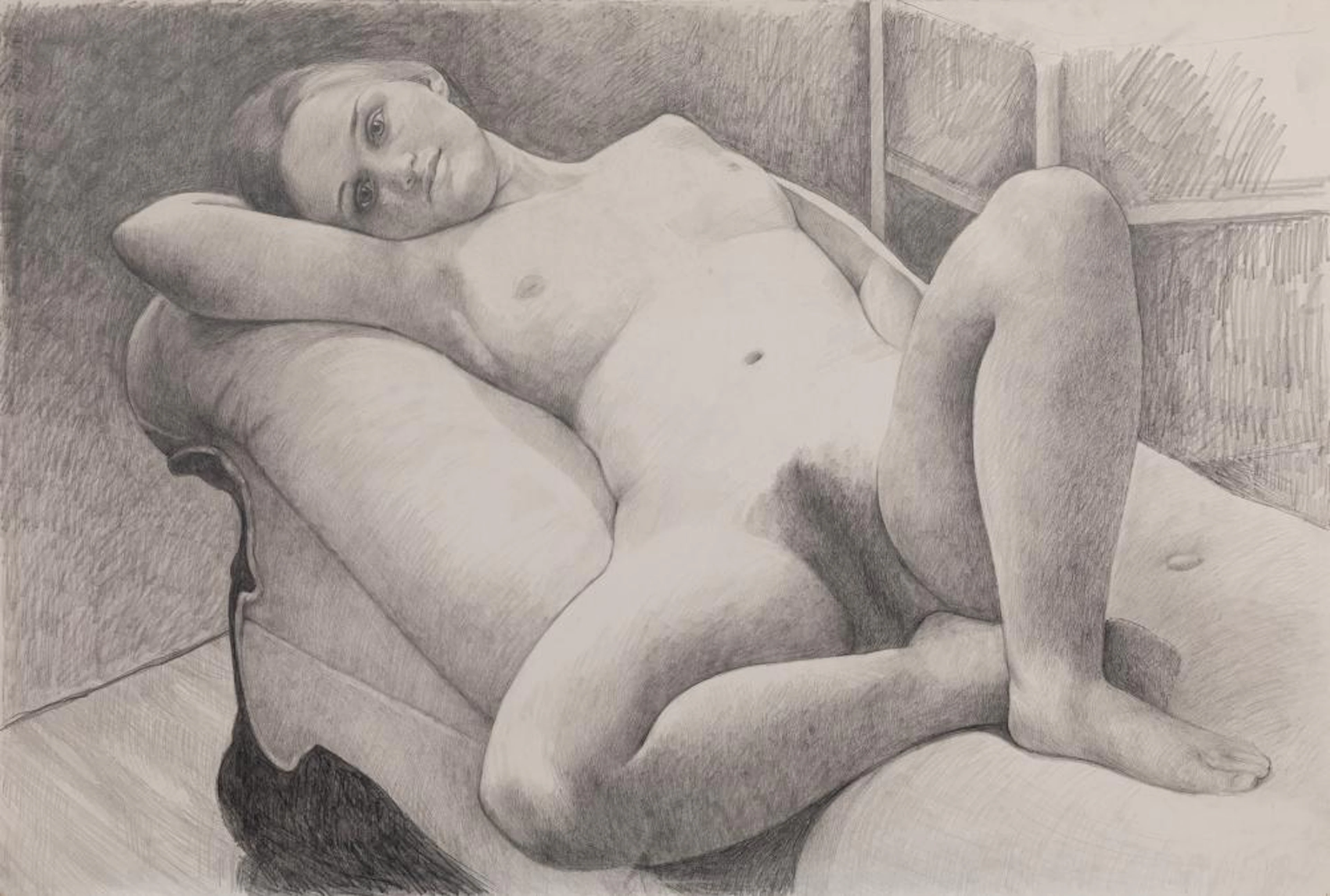 Jean Seidenberg, A Courbet, 2004, graphite on paper