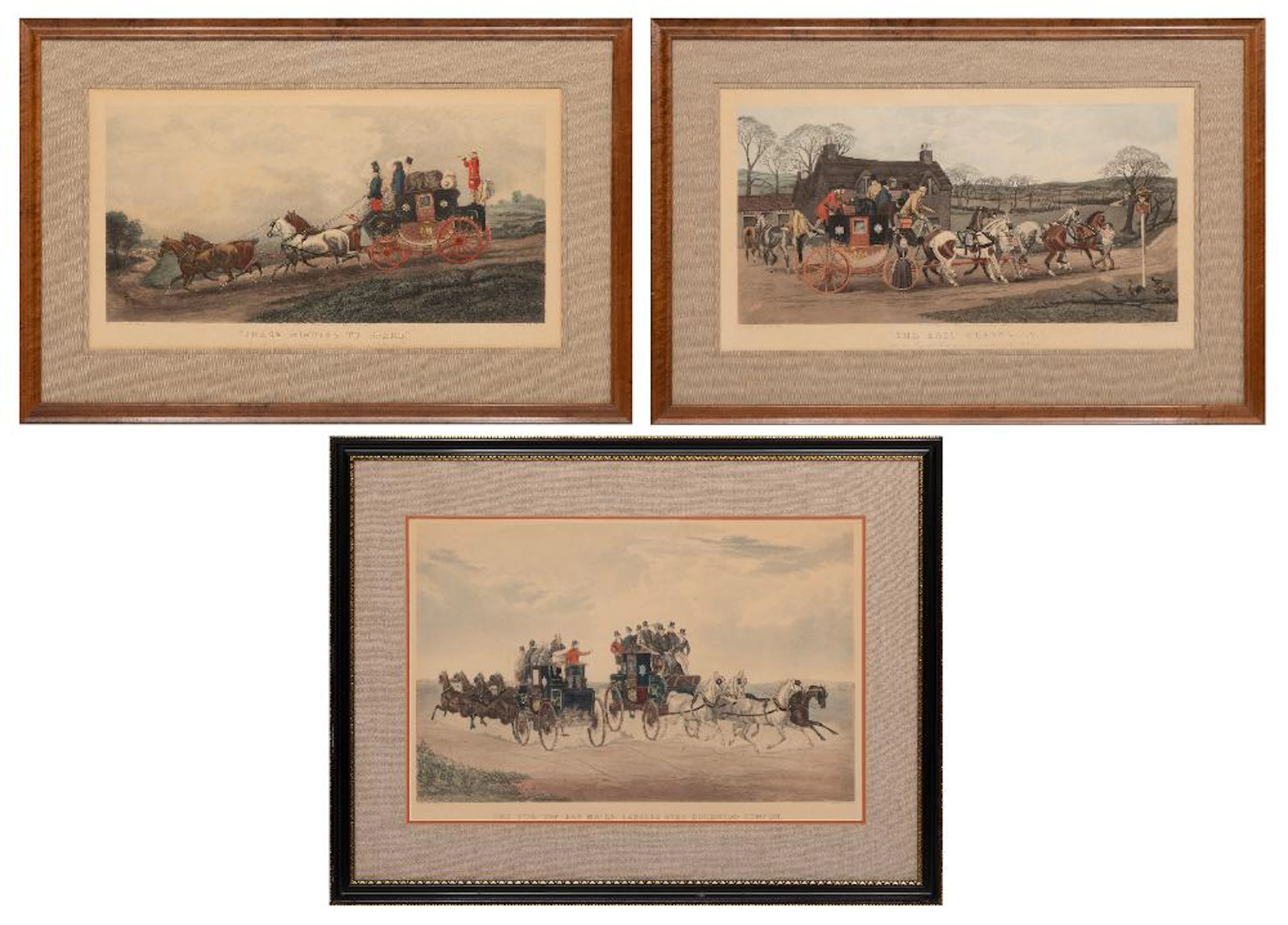 Two After T. N. H. Walsh Hand-Colored Engravings and an After William