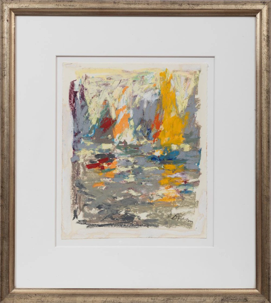 American School, 20th c., Reflections, oil on paper mounted to board