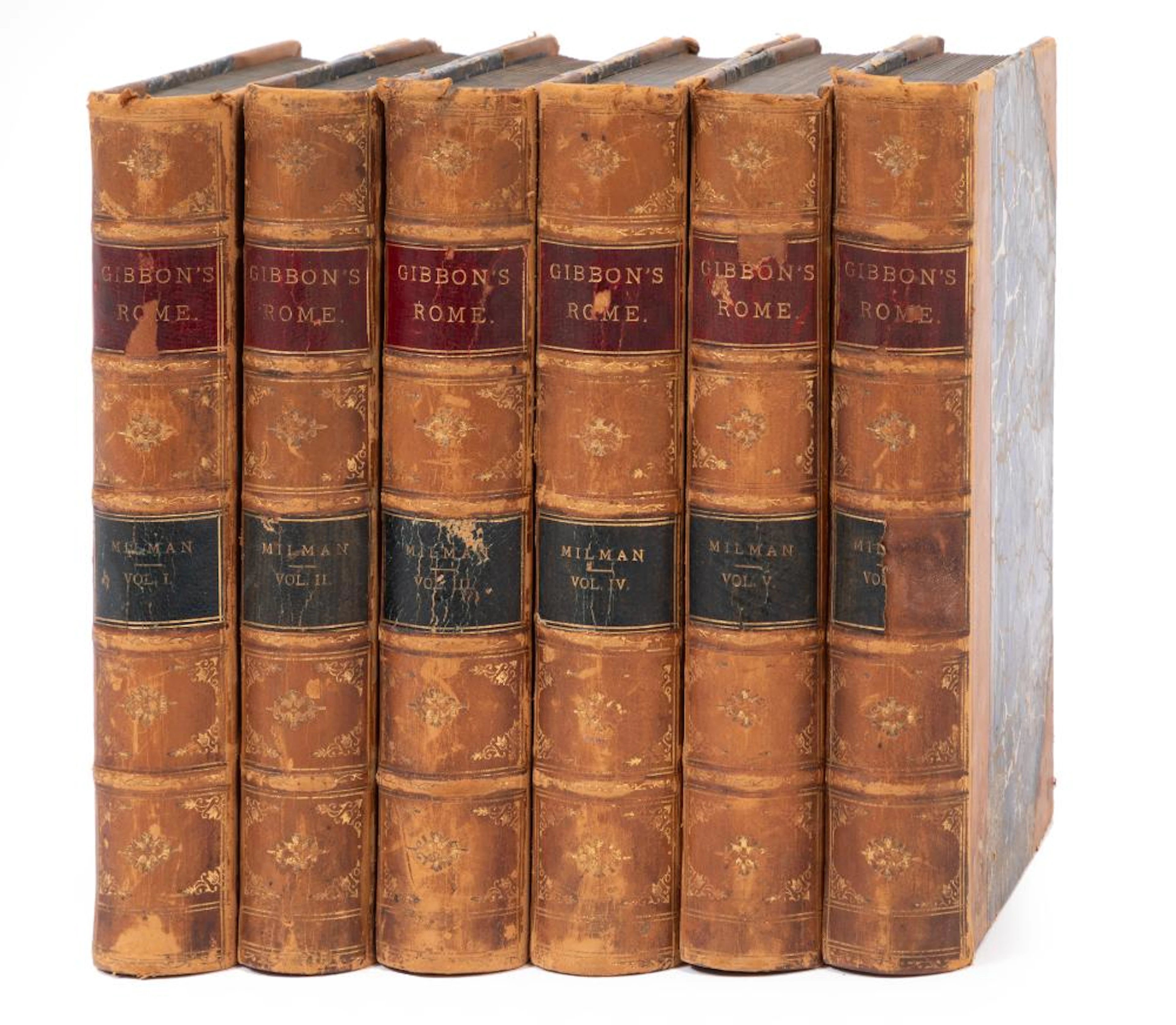 Six Leather Bindings, subject: The History of the Decline and Fall