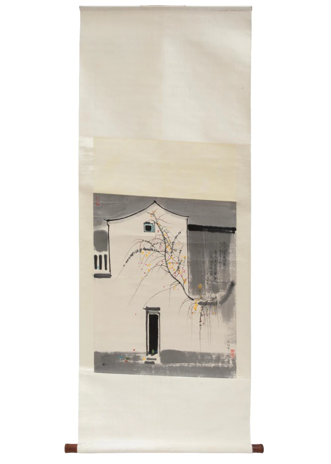 After Guanzhong Wu, Chinese 1919-2010, "Doorway", print mounted as