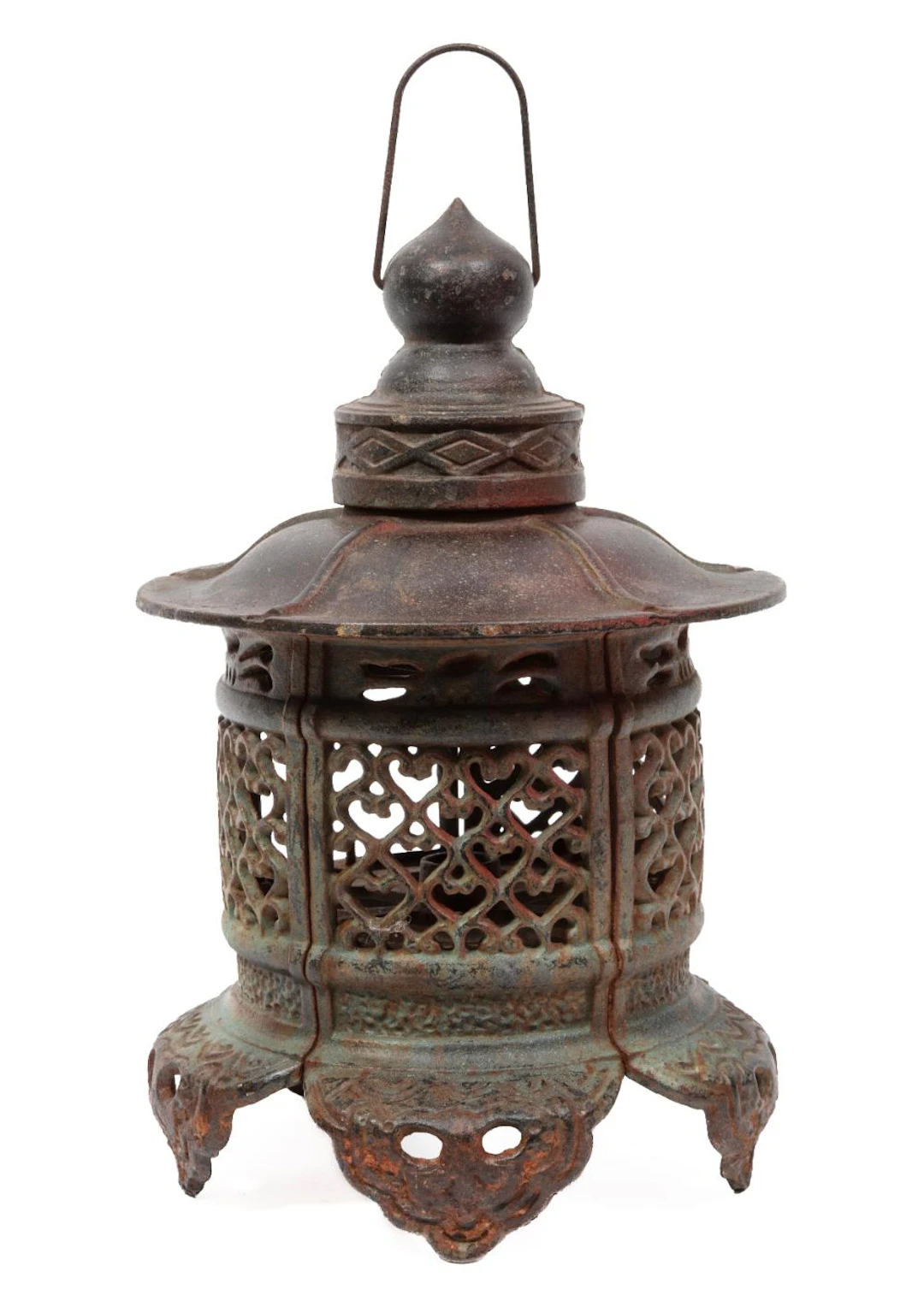 Japanese Pagoda-Form Cast Iron Lantern