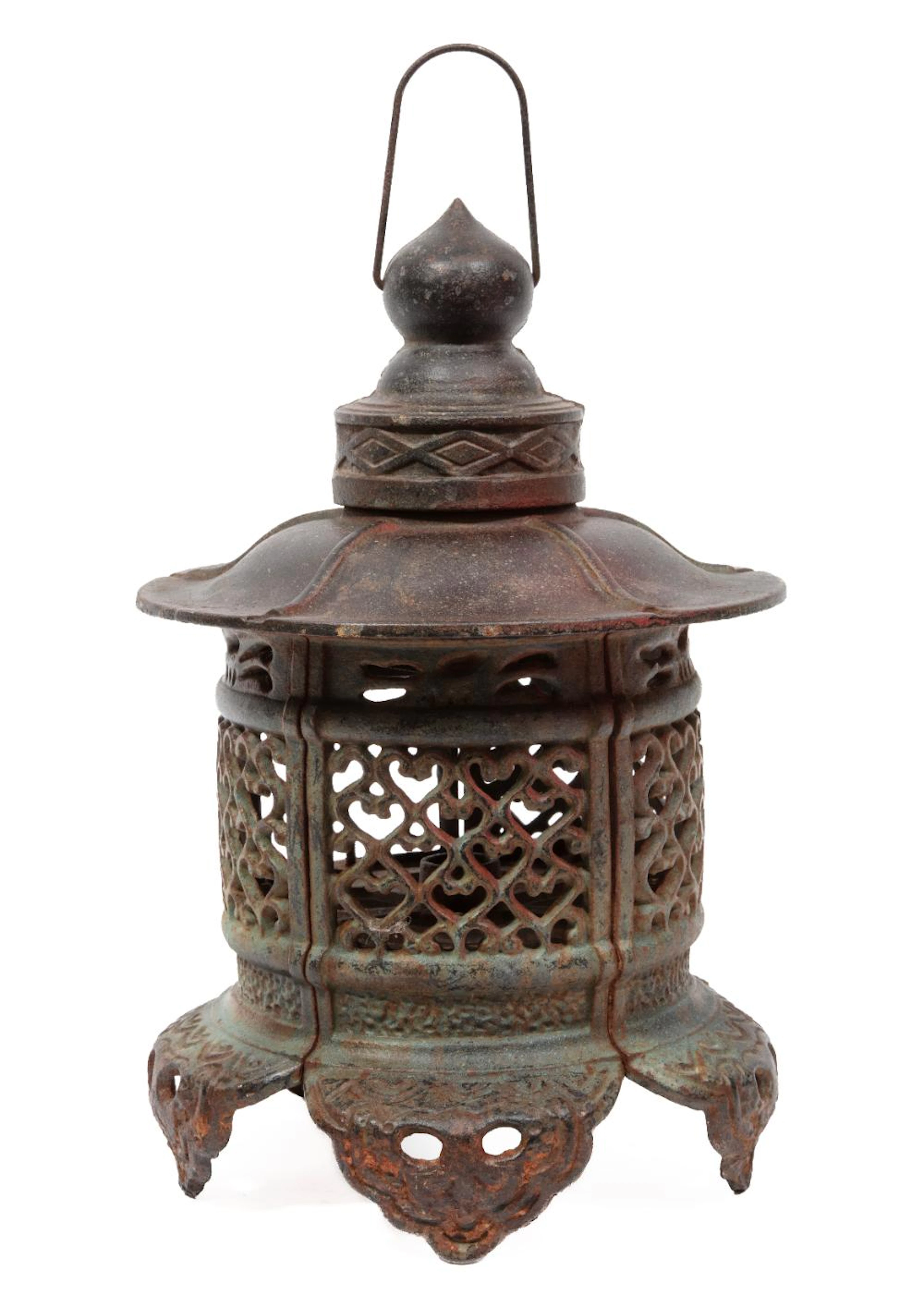 Japanese Pagoda-Form Cast Iron Lantern