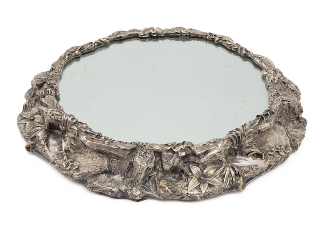 Antique Silverplate and Mirrored Plateau