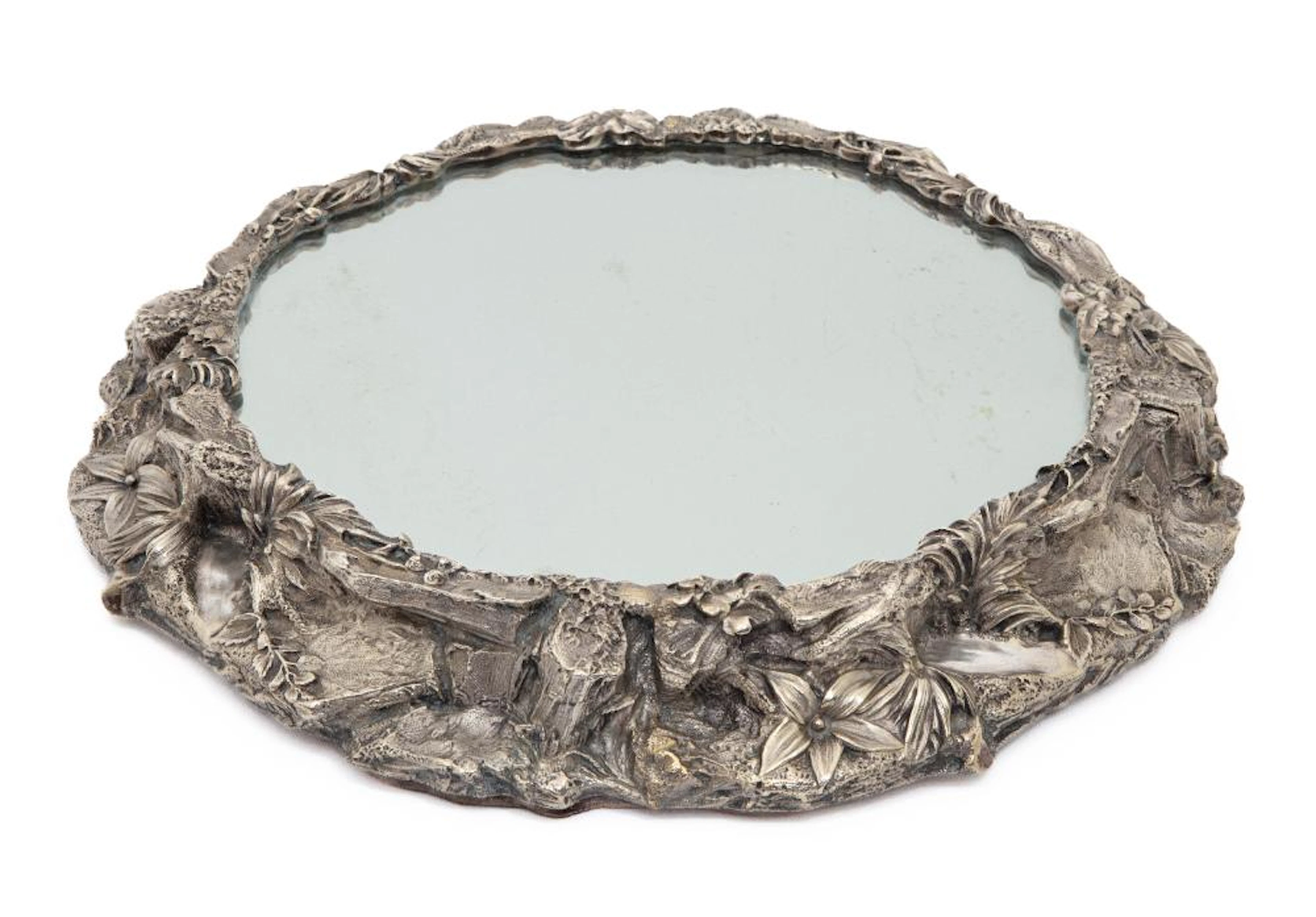 Antique Silverplate and Mirrored Plateau