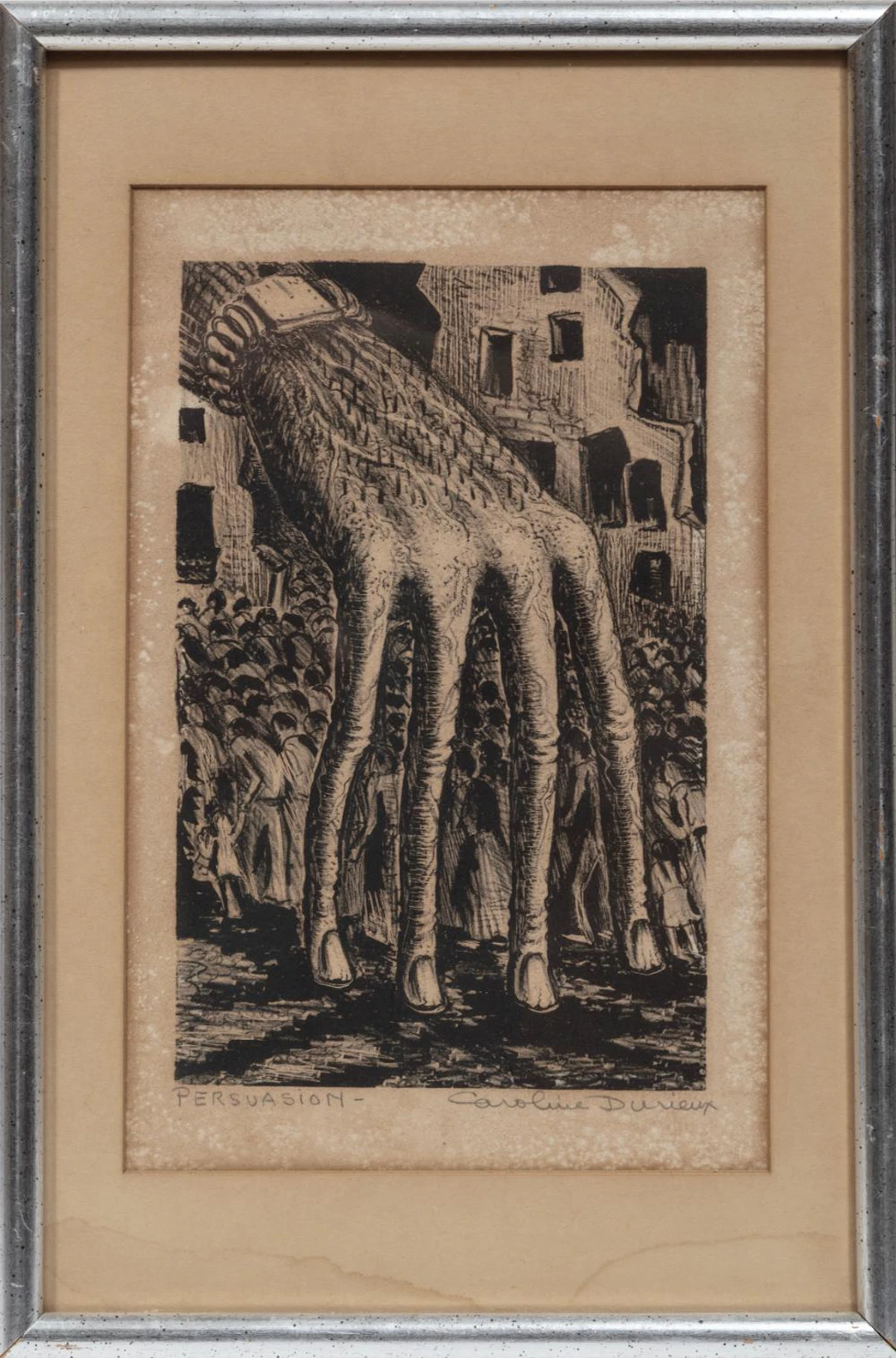 Caroline Wogan Durieux, Persuasion, 1947, lithograph