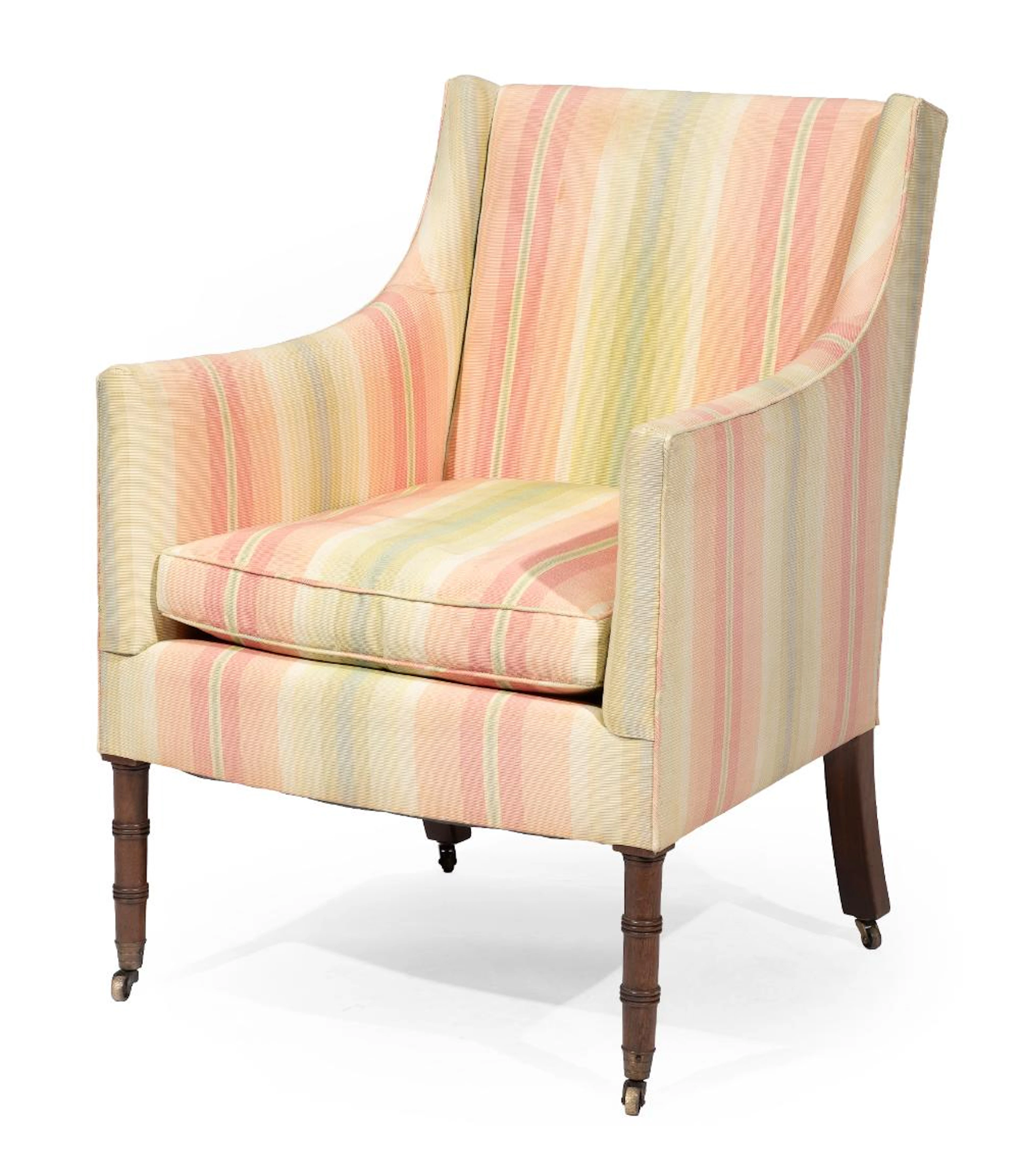 Georgian-Style Carved Walnut Armchair