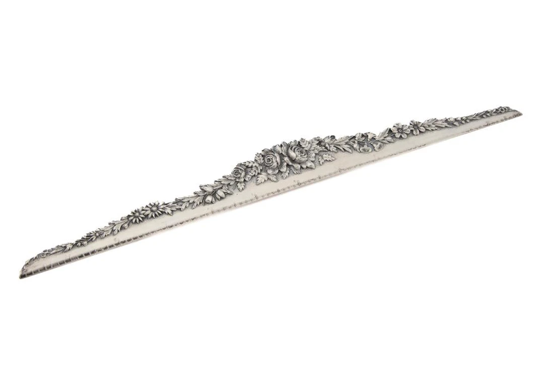 S. Kirk & Son Sterling Silver Floral Motif Ruler