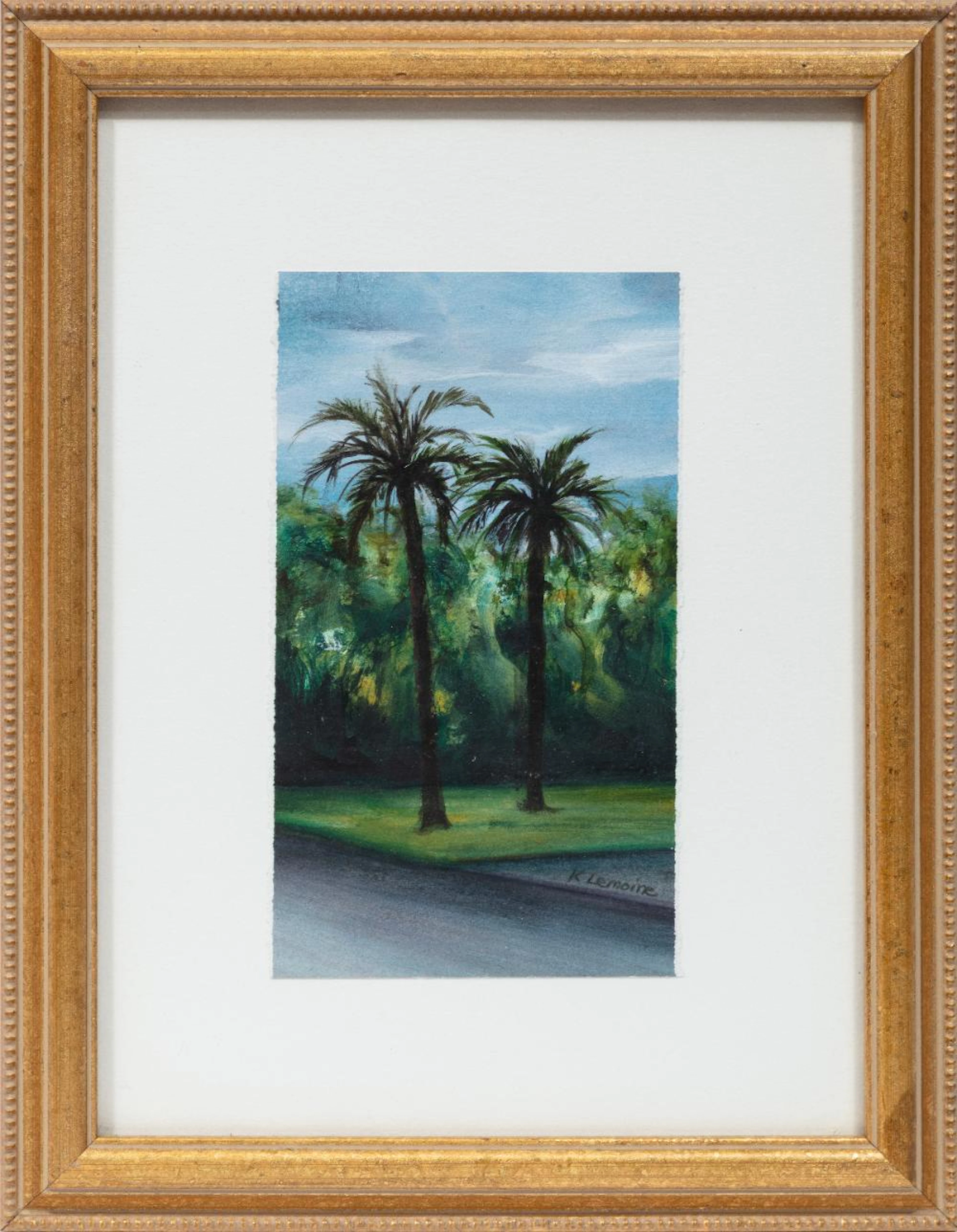 Kathleen Lemoine, Palm Trees, acrylic on paper