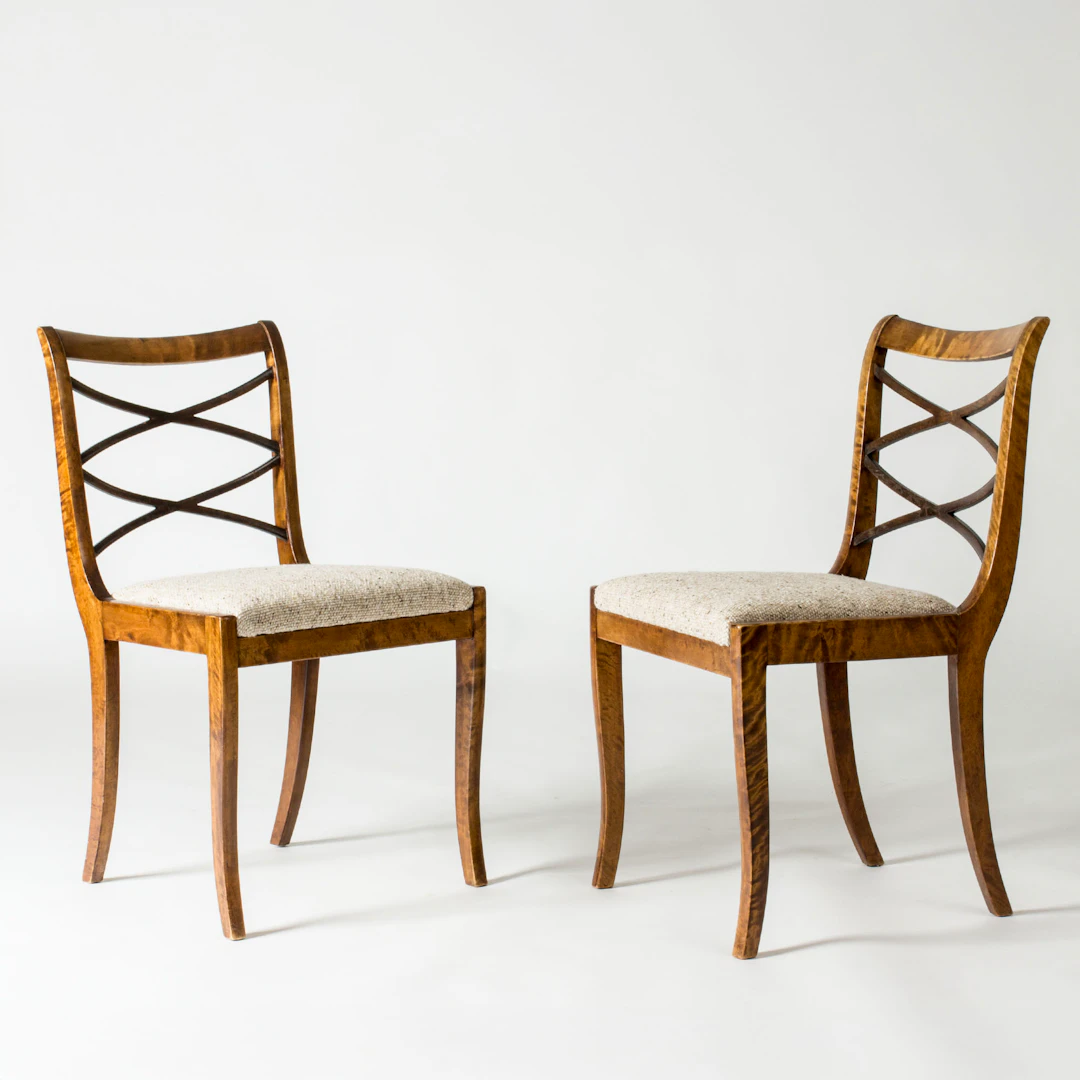 Swedish Grace Side Chairs by Carl Malmsten