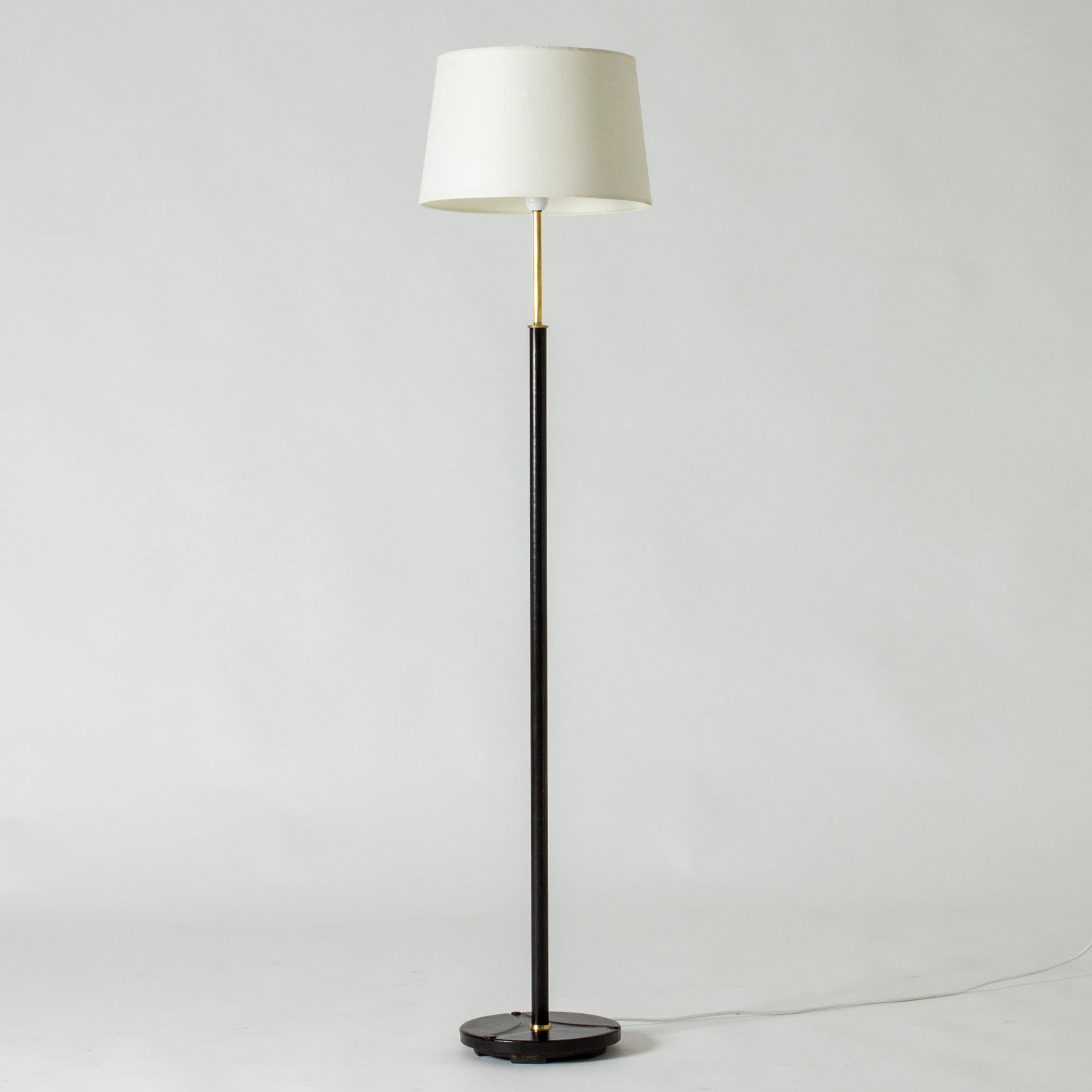 Midcentury leather floor lamp
