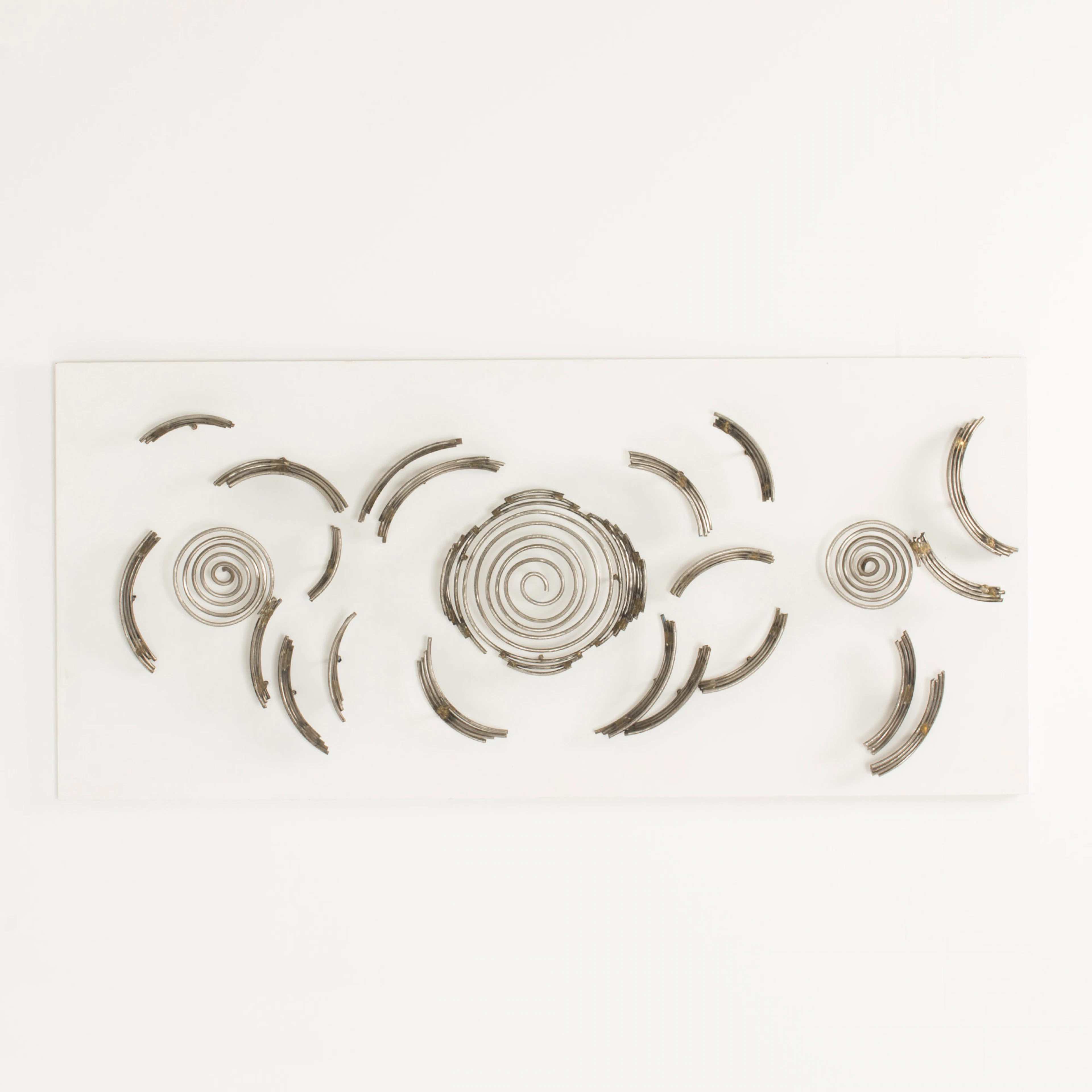 “Milky Way” steel wall sculpture by Fred Leyman