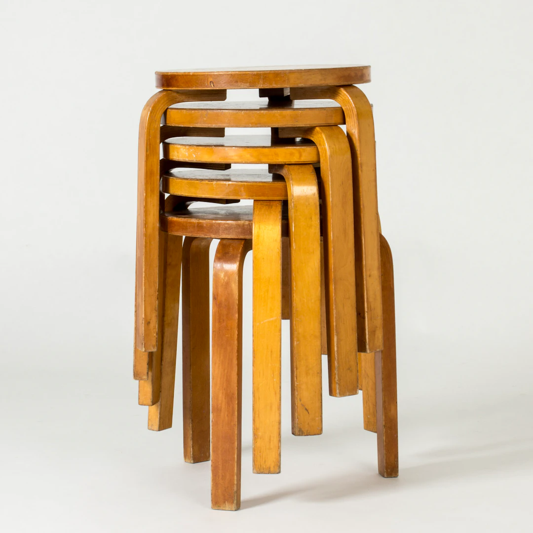 Vintage stools by Alvar Aalto