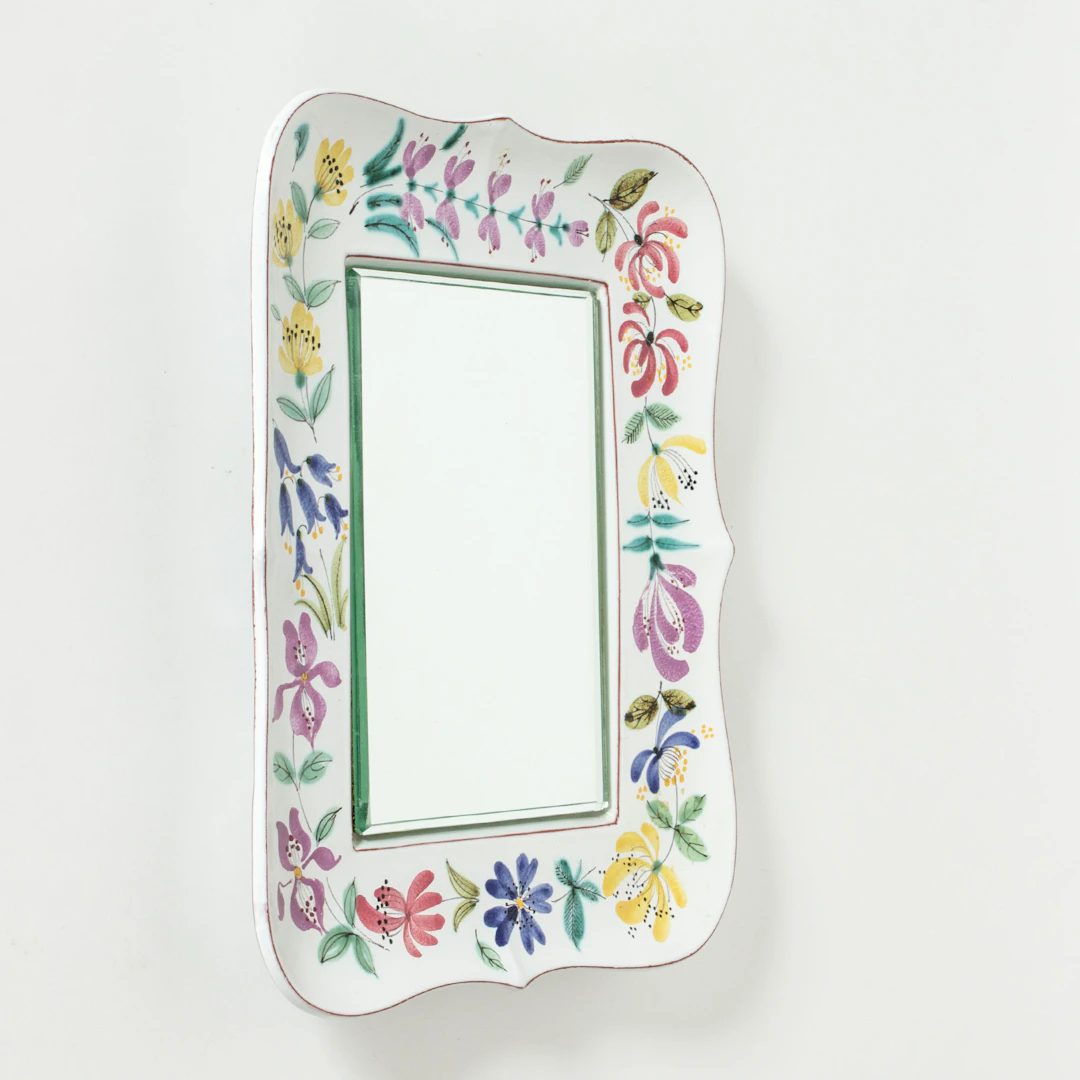 Faience Wall Mirror by Stig Lindberg