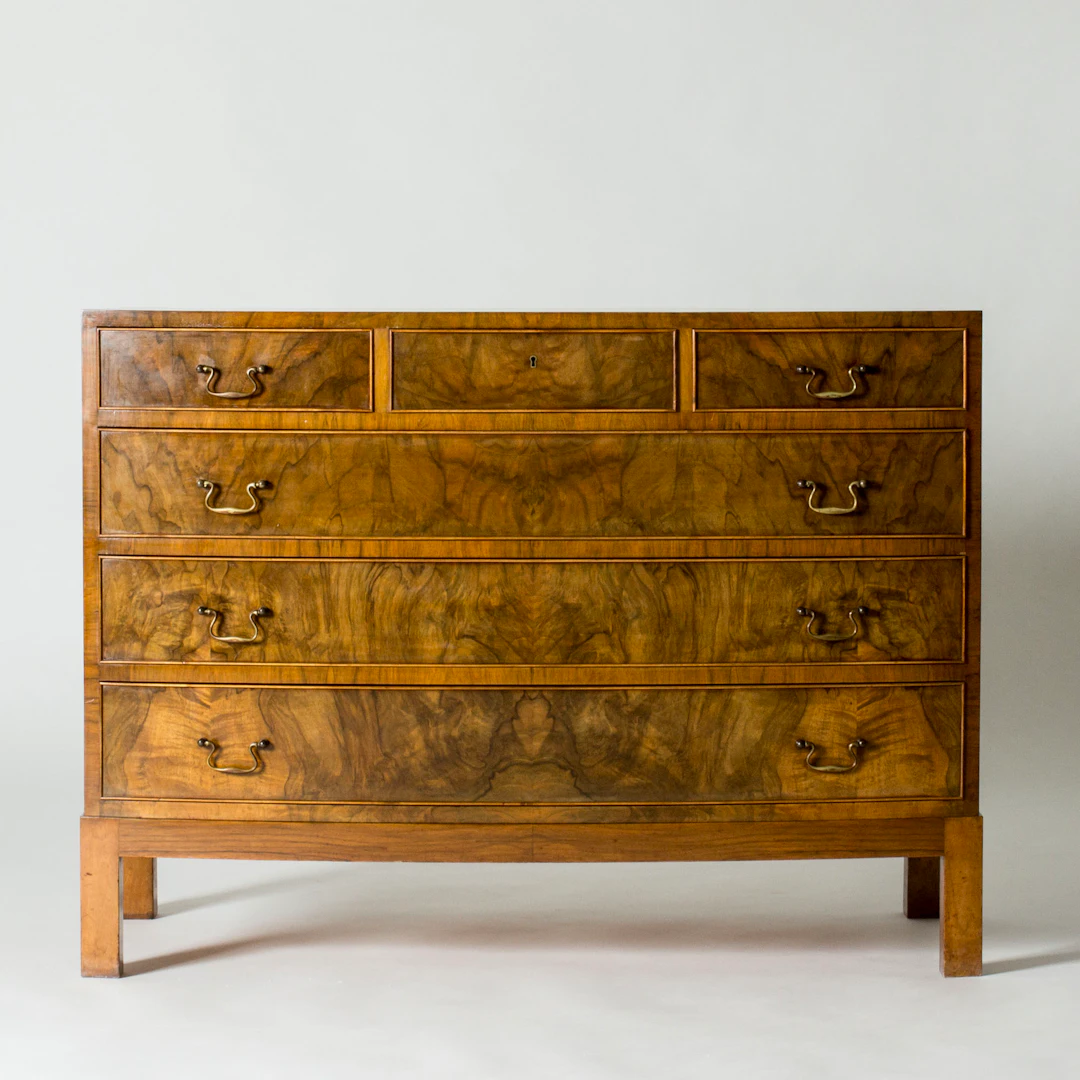 Walnut chest of drawers by Ole Wanscher