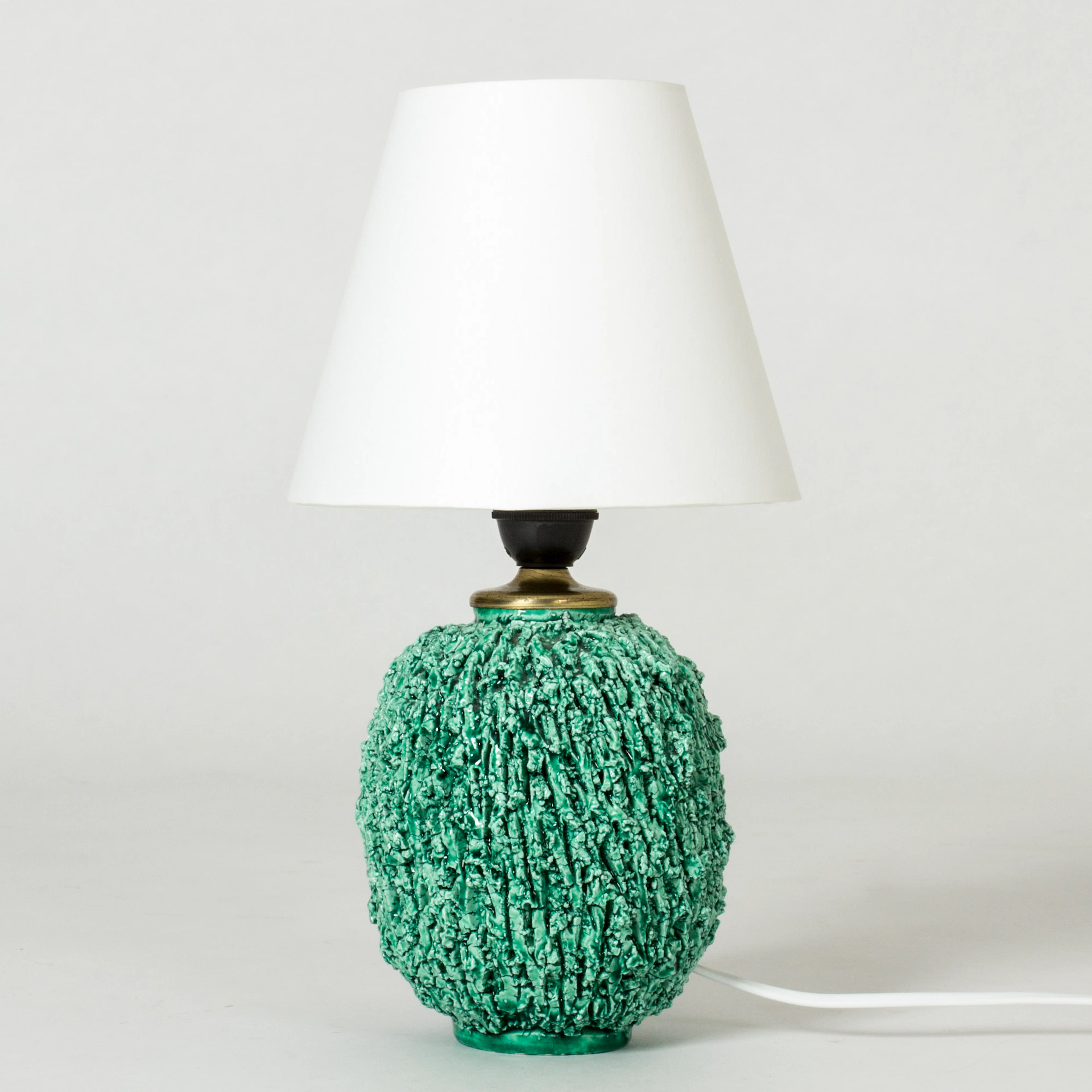 Vintage stoneware table lamp by Gunnar Nylund