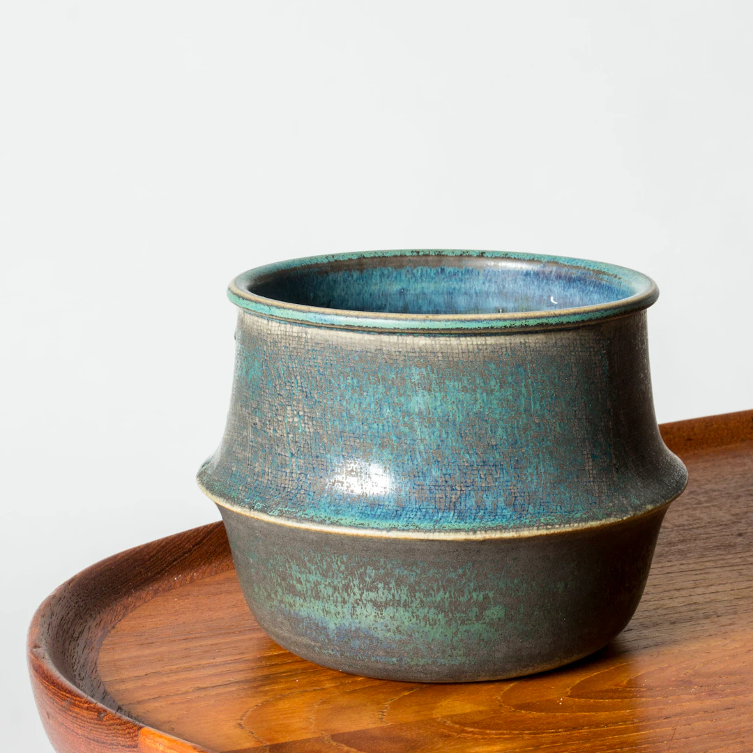 Stoneware Vase/Bowl by Stig Lindberg