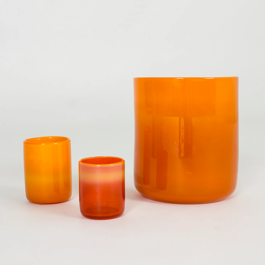 Set of three glass vessels by Erik Höglund