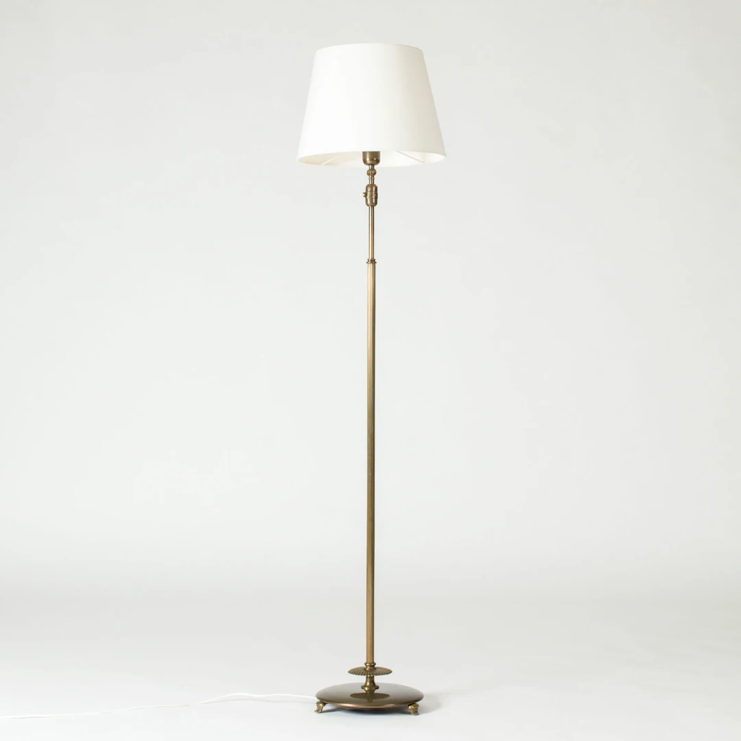 Swedish Grace Brass Floor Lamp from NK